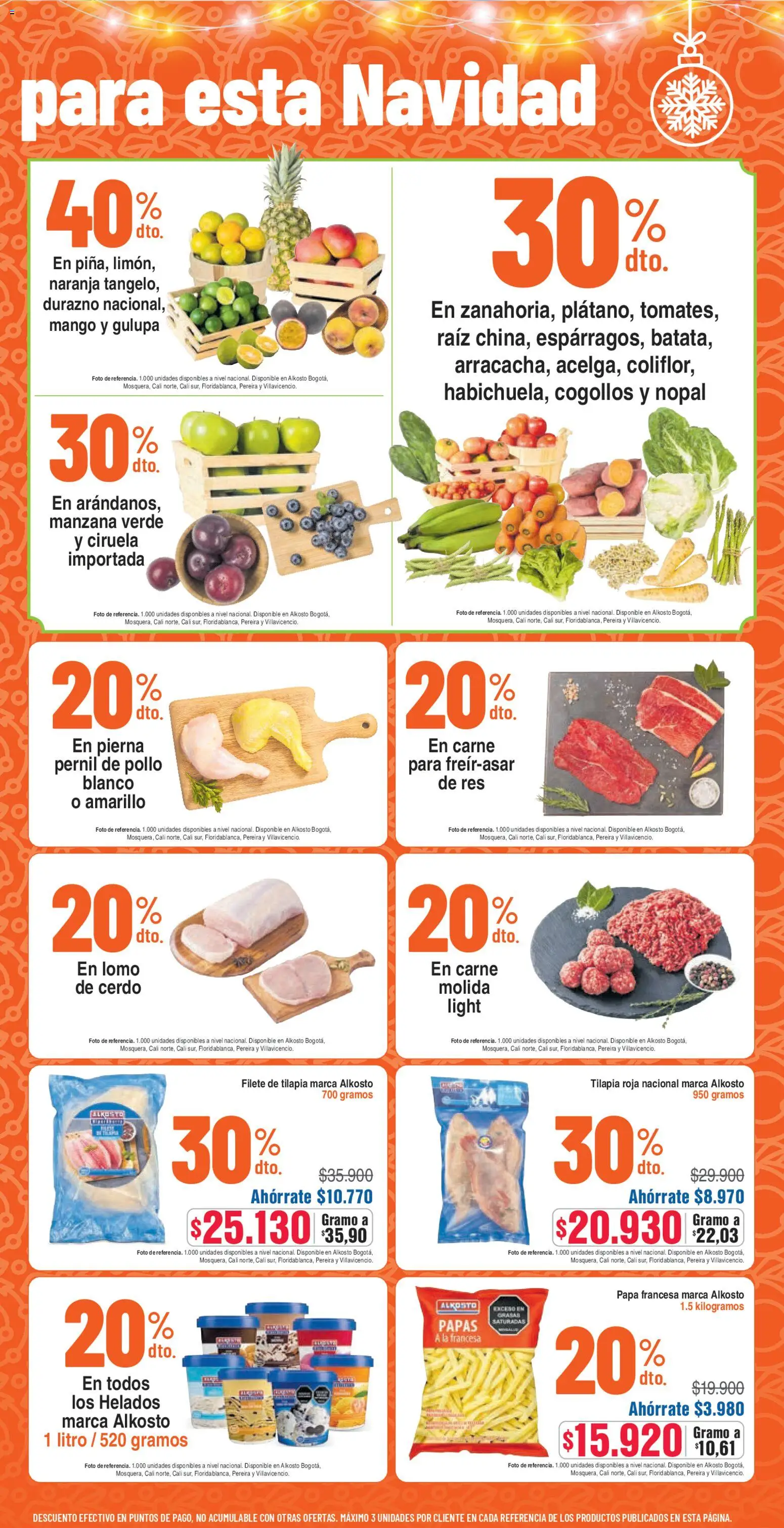 Alkosto revista - valida desde el 13.12.2025 | Página: 9 | Productos: Cerdo, Pollo, Ducha Bidet, Mango