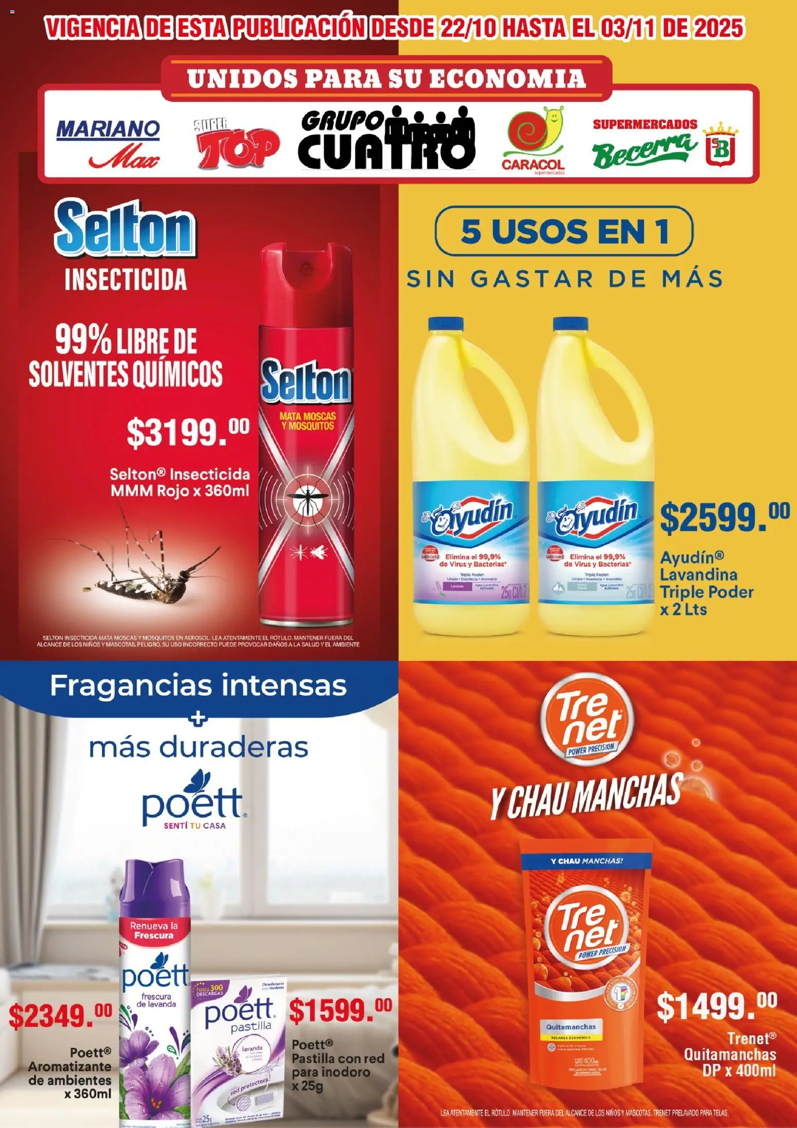 Mariano Max - Catálogo │ válido desde el 22.10.2025 | Página: 9 | Productos: Mata moscas, Lavandina, Top, Quitamanchas