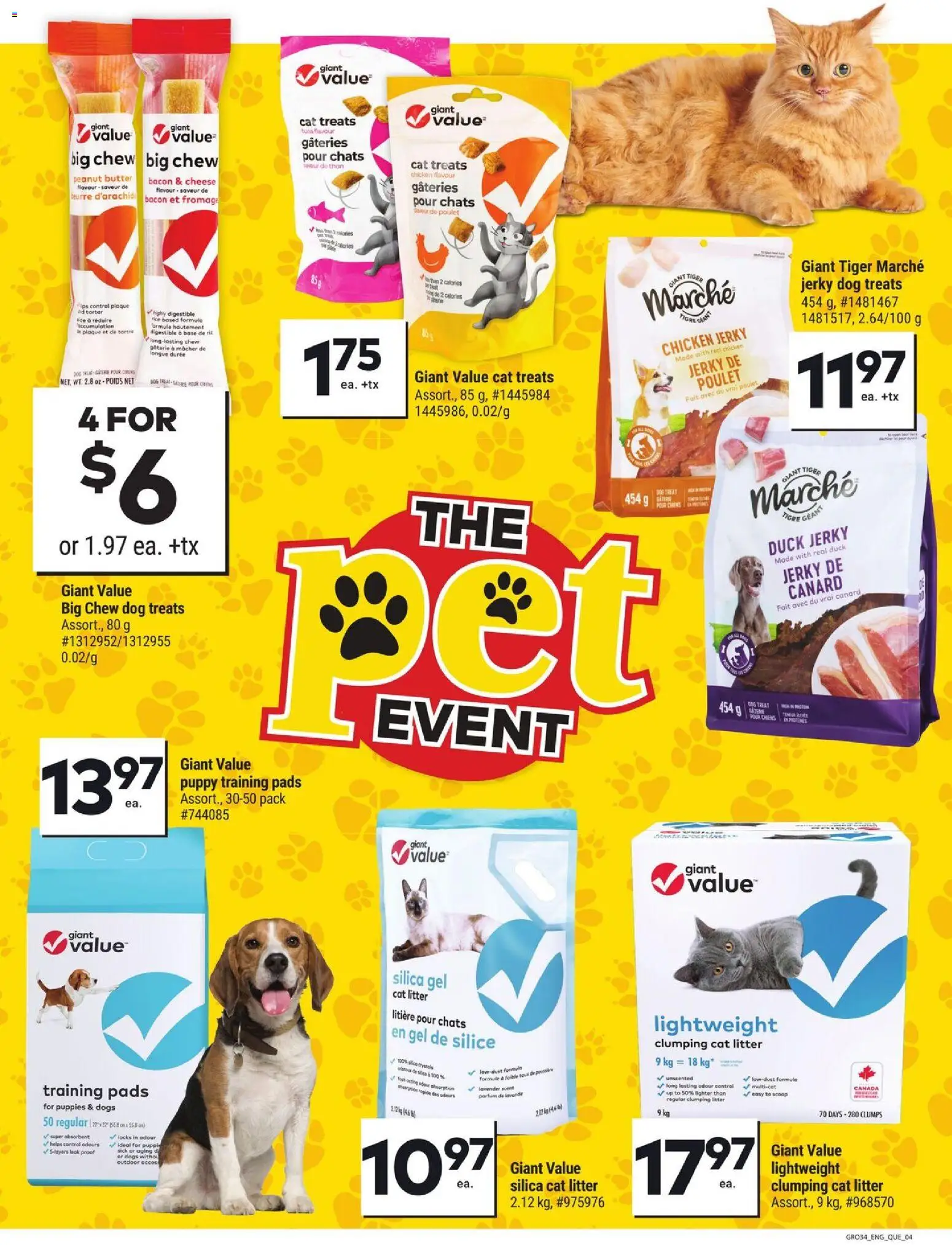 Giant Tiger flyer valid from 25.03.2026 | Page: 4 | Products: Butter, Cheese, Chicken