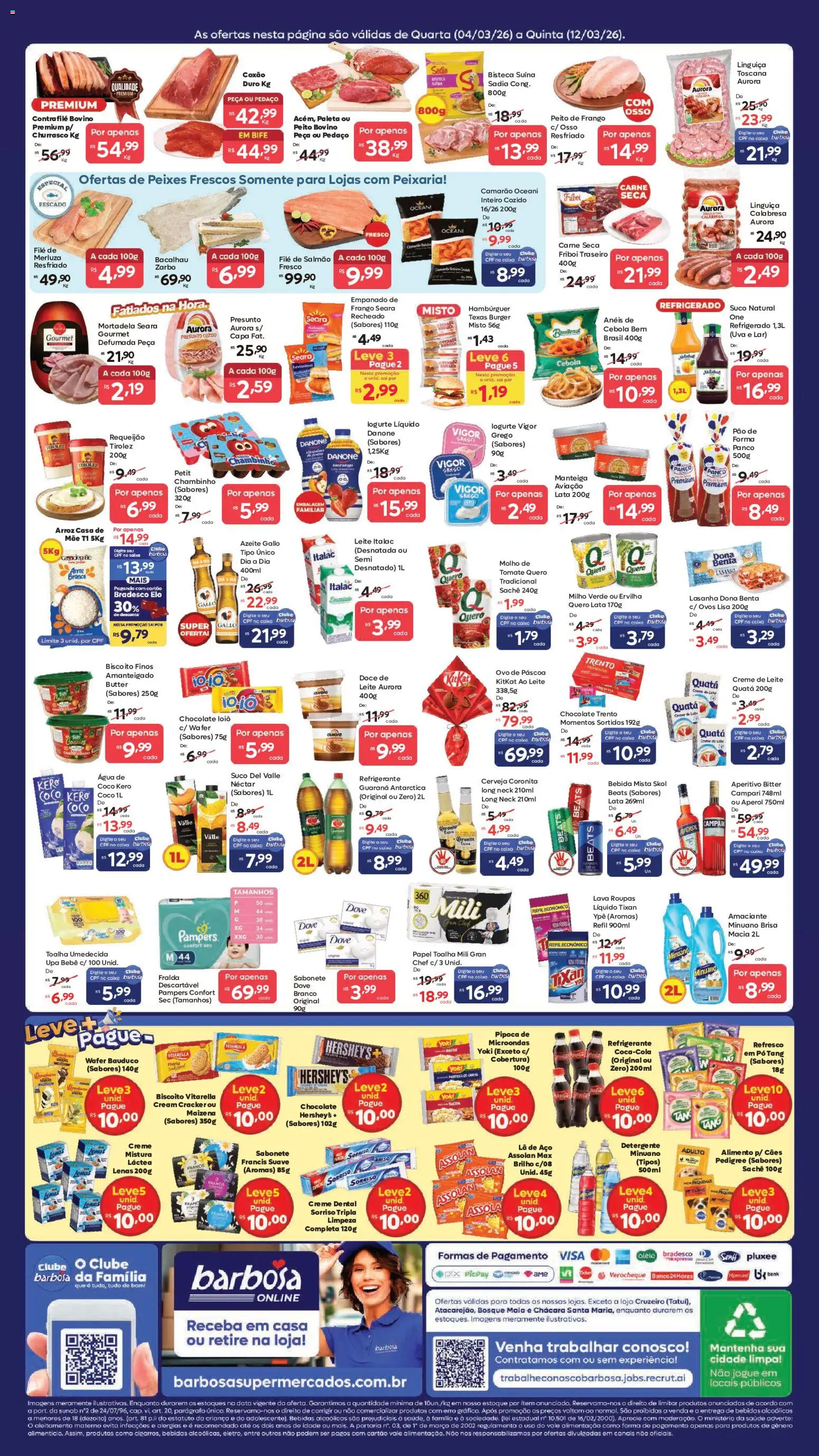 Barbosa Supermercados Folheto - válido de 04.03.2026 | Página: 2 | Produtos: Refresco, Guaraná, Sal, Campari