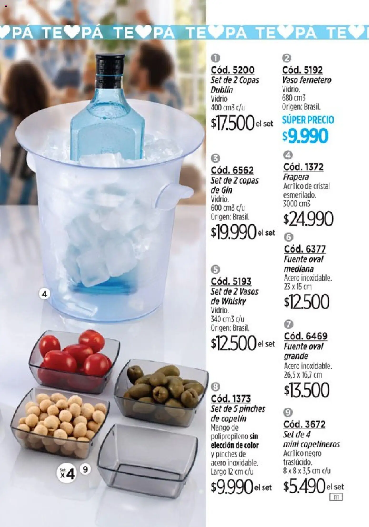 Amodil - Campaña 8 │ válido desde el 08.04.2026 | Página: 111 | Productos: Fuente, Mango, Vasos, Frapera