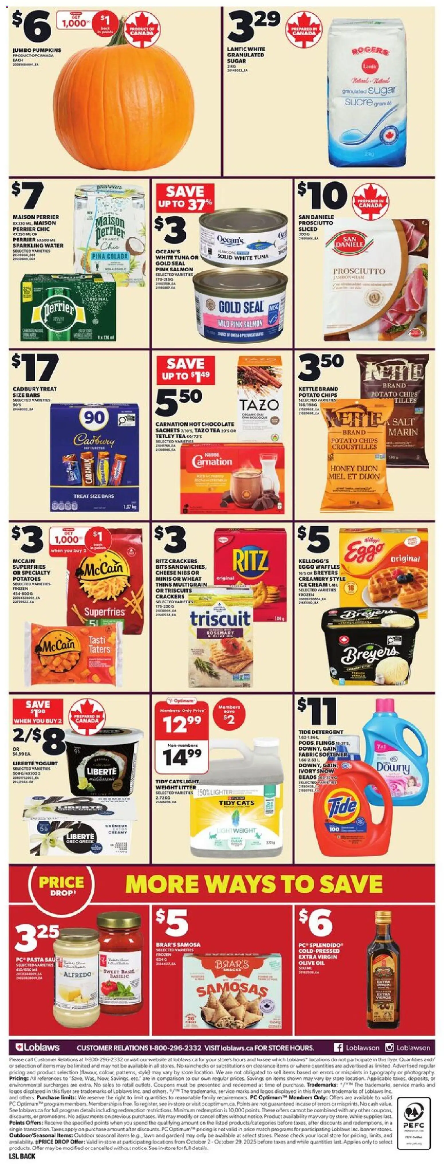 Loblaws flyer valid from 23.10.2025 | Page: 4 | Products: Tea, Potatoes, Case, Kettle