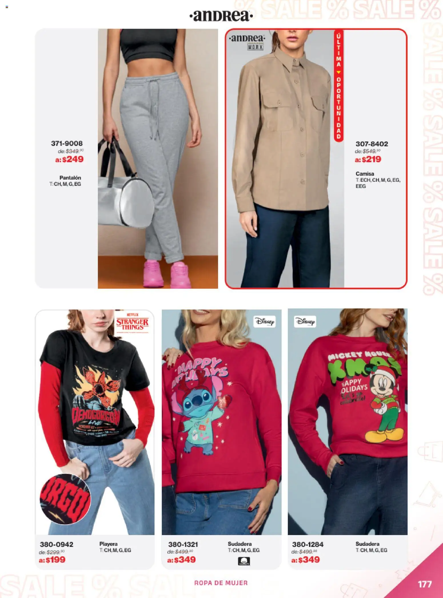 Nuevas ofertas de Andrea válidas en toda la República Mexicana desde el 21.12.2025. ¡Encuentra las mejores ofertas en Andrea catálogo Outlet! | Página: 177 | Productos: Sal, Camisa, Ropa, Playera