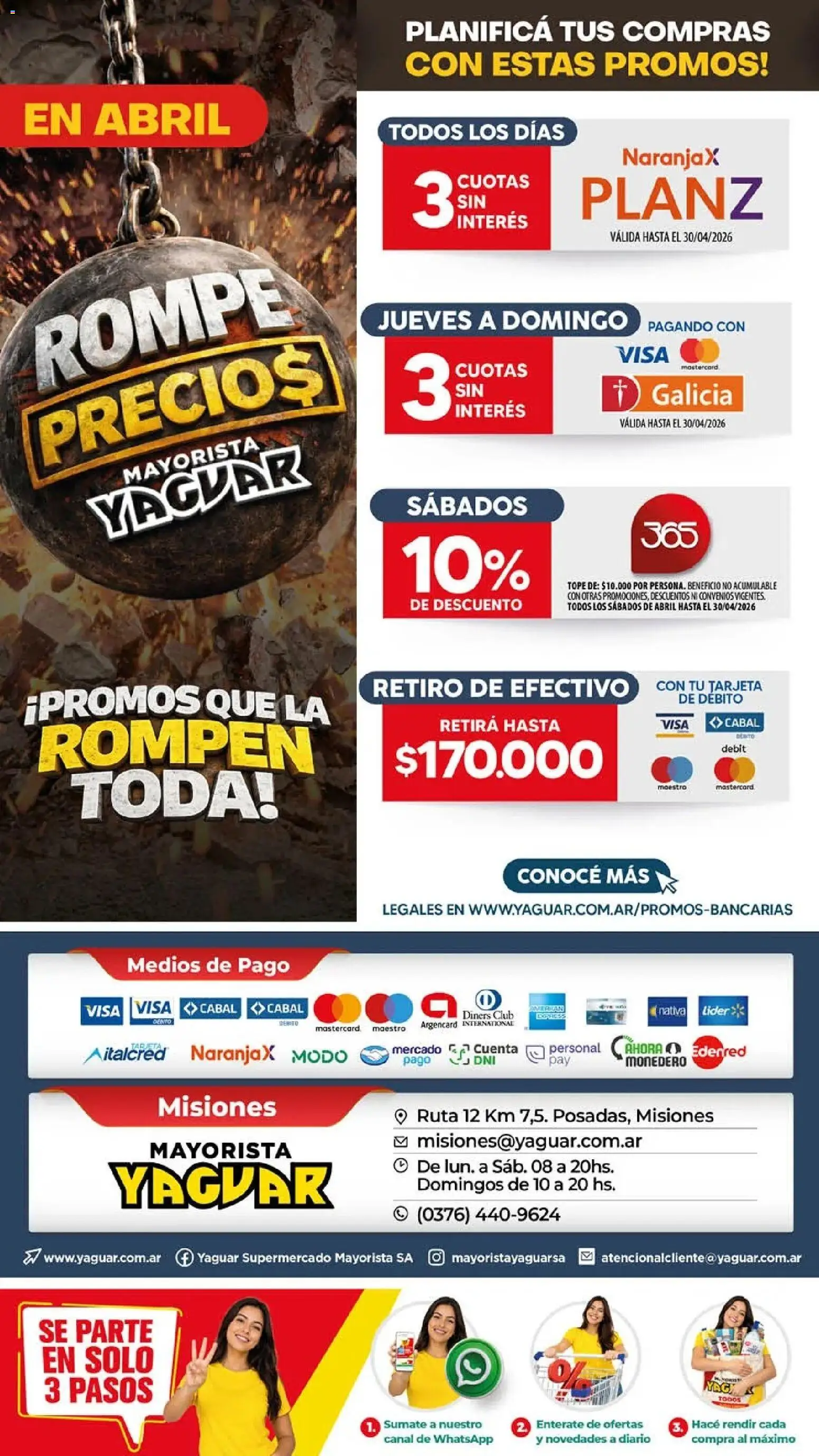 Yaguar - Oferta Semanal Misiones │ válido desde el 20.04.2026 | Página: 19 | Productos: Monedero