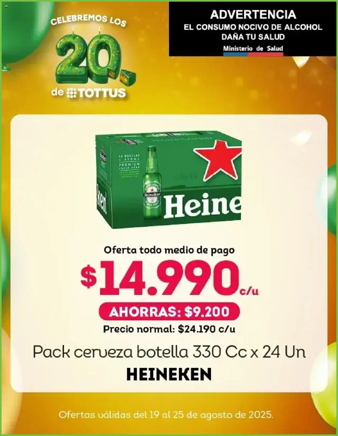 Tottus ofertas  │ válido desde el 22.08.2025 | Página: 4 | Productos: Botella, Cerveza