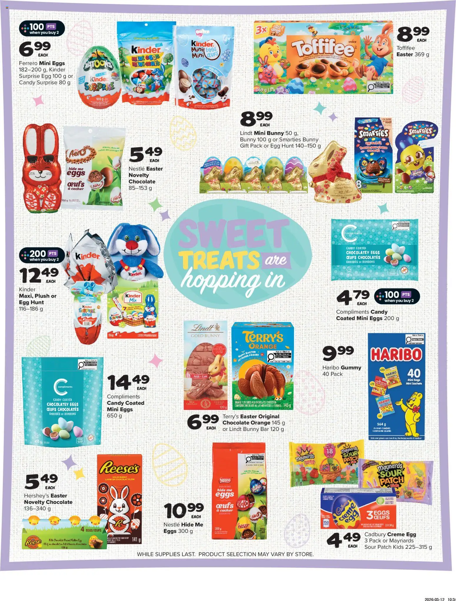 Thrifty Foods flyer valid from 26.03.2026 | Page: 11 | Products: Candies, Milk, Eggs, Chocolate