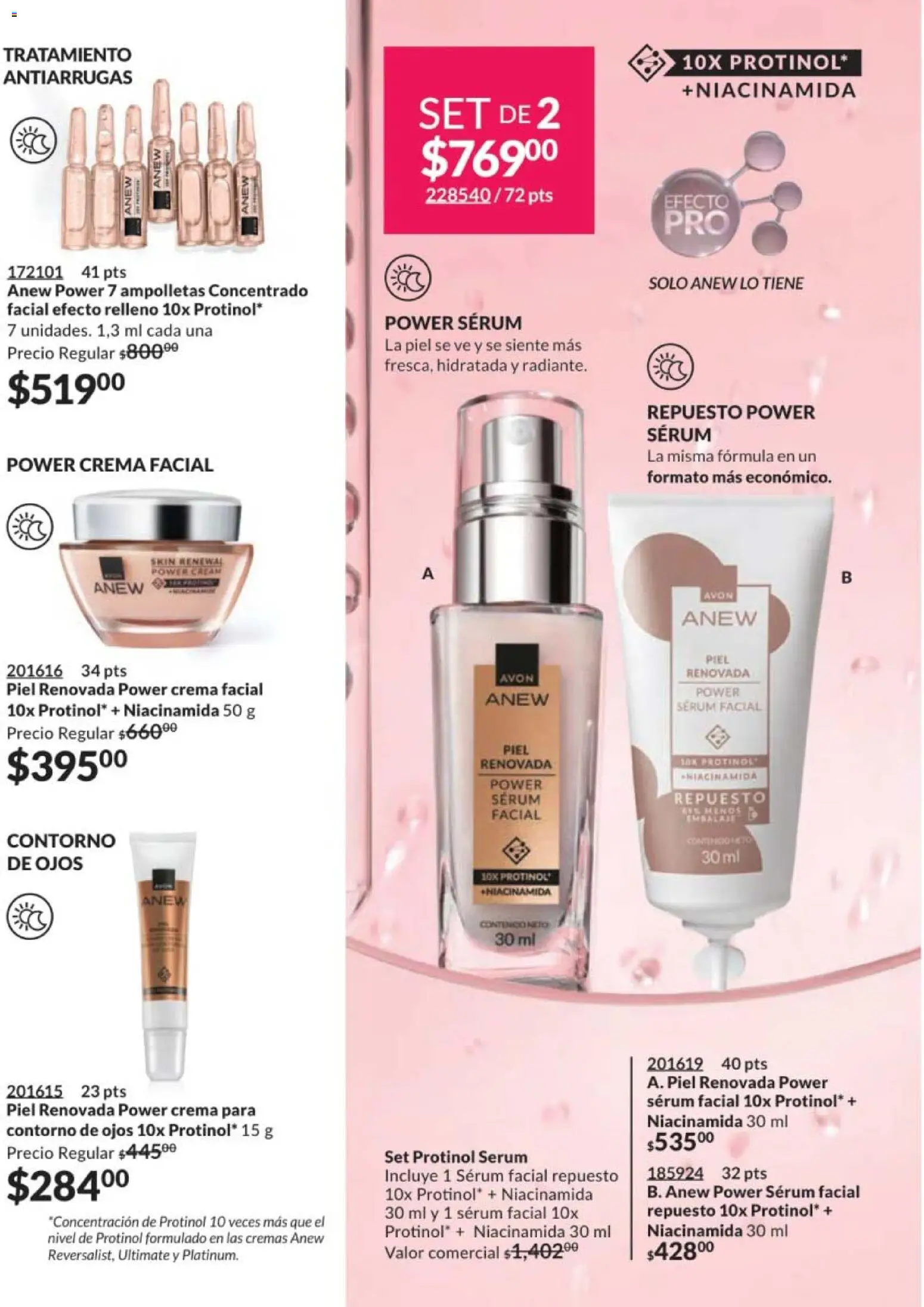 Nuevas ofertas de AVON válidas en toda la República Mexicana desde el 28.11.2025. ¡Encuentra las mejores ofertas en AVON campaña 18 2025! | Página: 152 | Productos: Contorno de ojos, Serum, Crema, Contorno