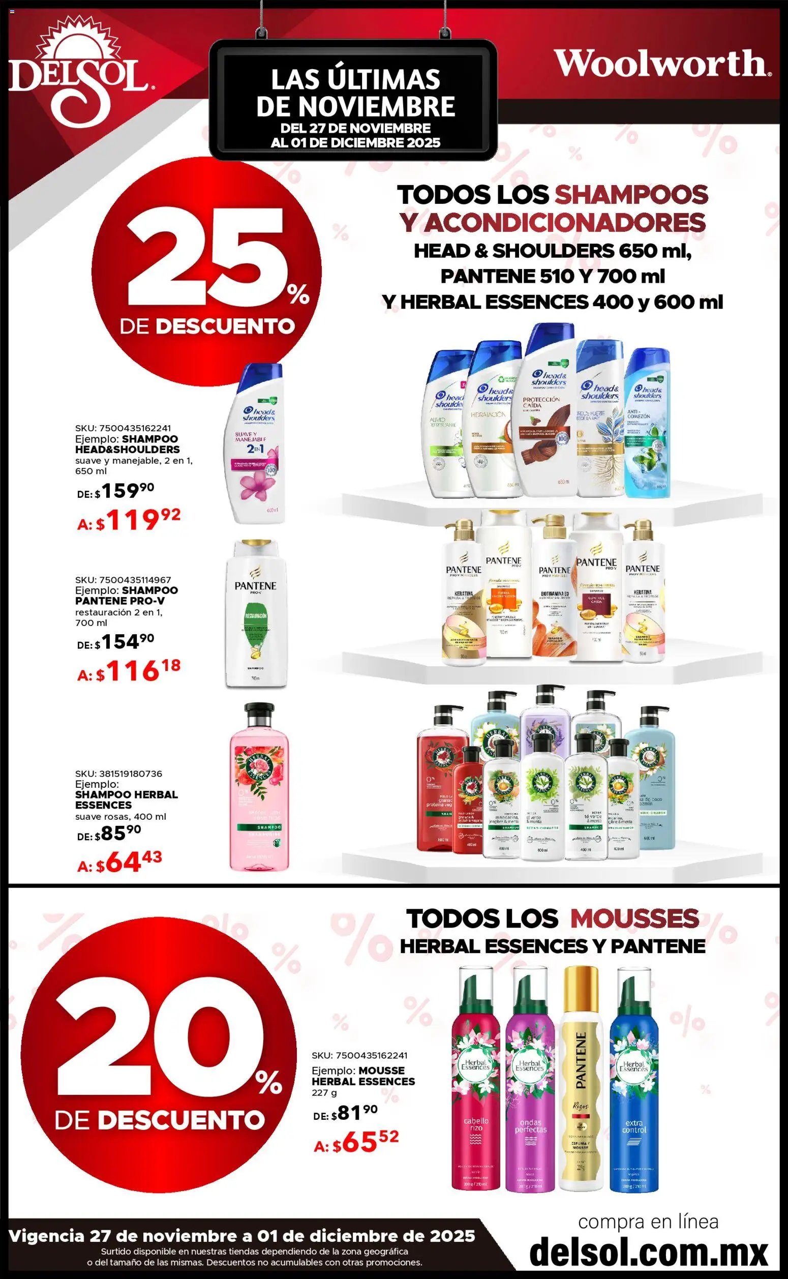 Nuevas ofertas de Del Sol y Woolworth válidas en toda la República Mexicana desde el 27.11.2025. ¡Encuentra las mejores ofertas en Del Sol y Woolworth Buen Fin ! | Página: 8