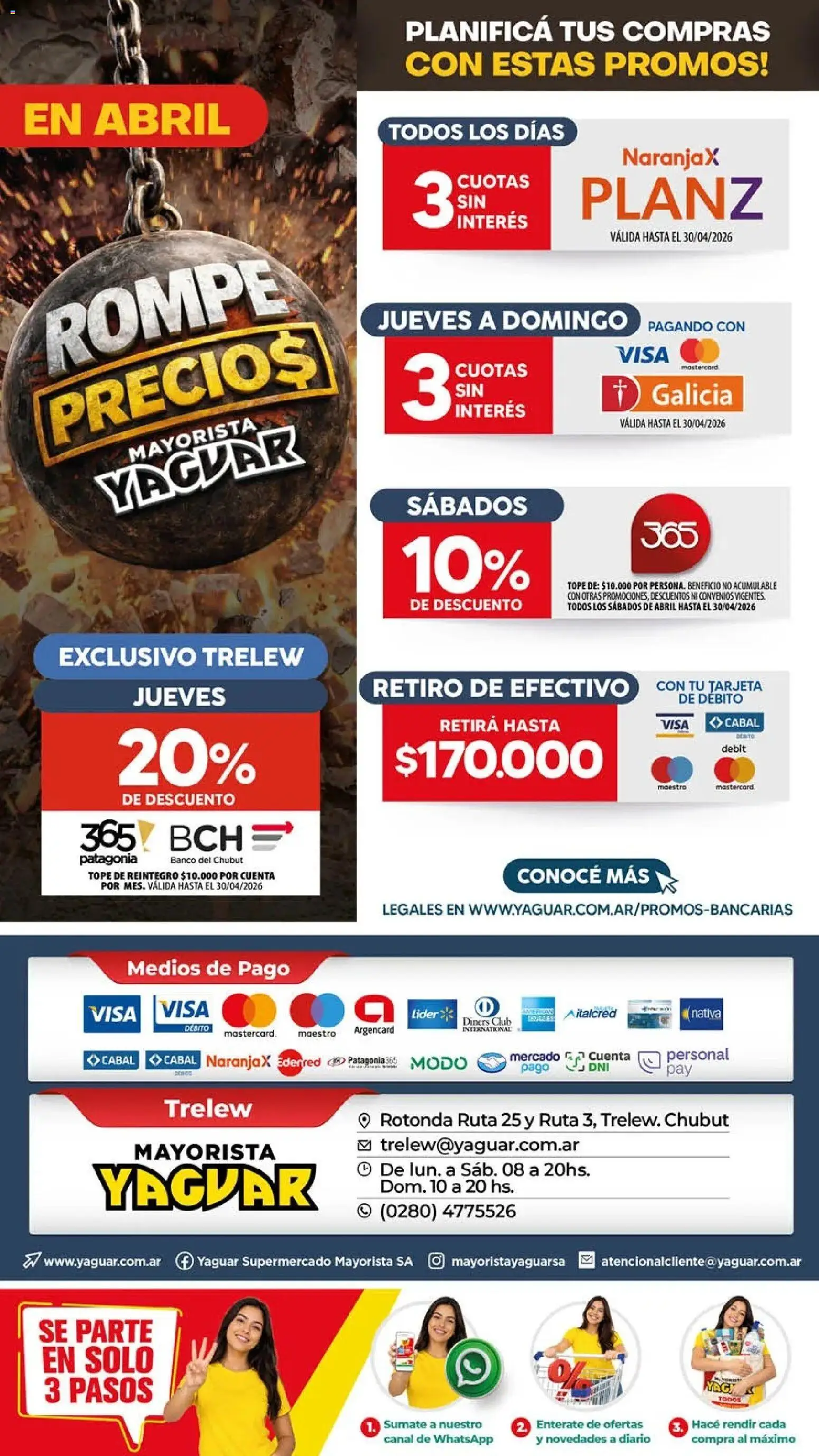 Yaguar - Oferta Semanal Trelew │ válido desde el 20.04.2026 | Página: 20 | Productos: Banco