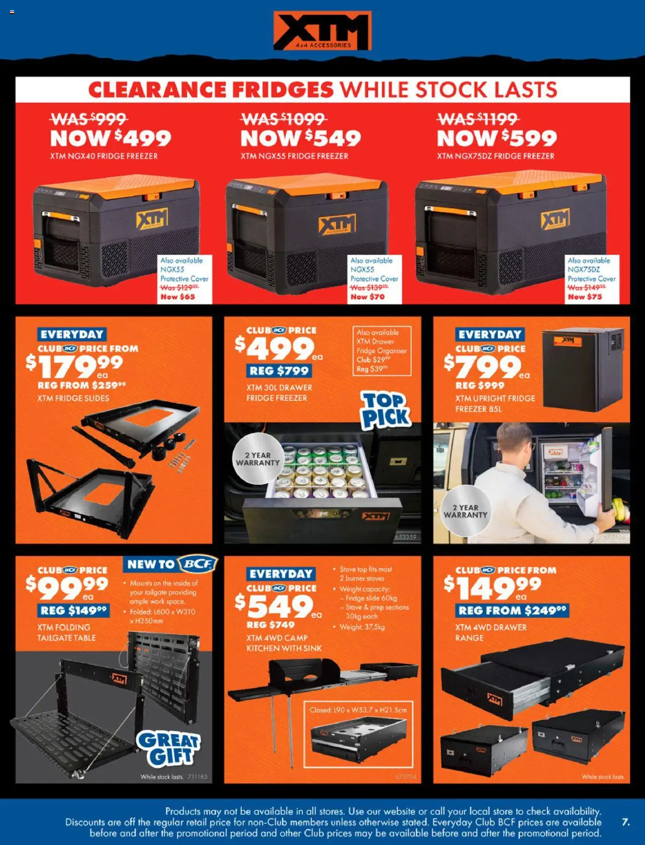 BCF catalogue - valid from 18.08.2025 | Page: 7 | Products: Drawer, Slides, Fridge, Stove