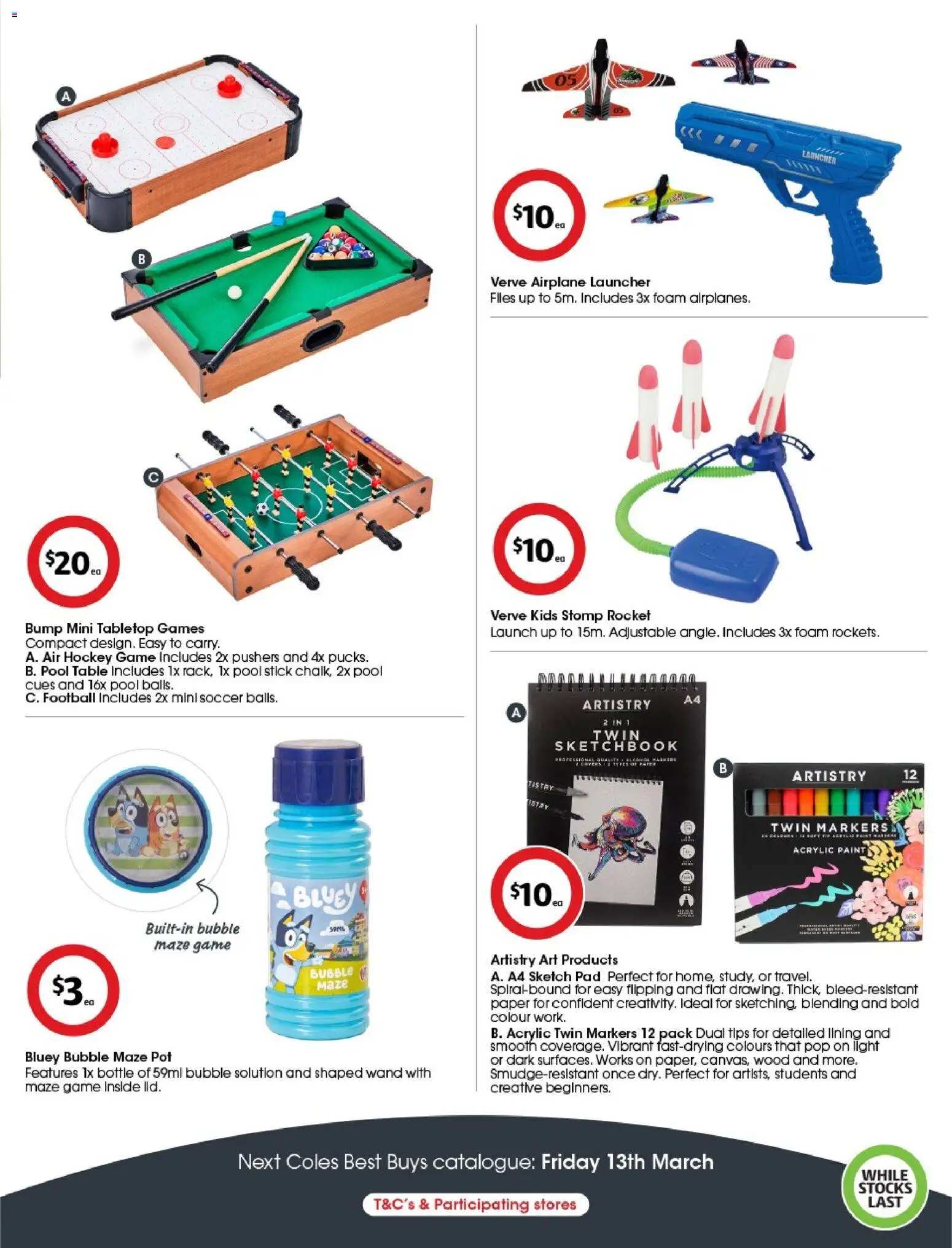 Coles catalogue - valid from 27.02.2026 | Page: 9 | Products: Table, Pot, Wood, Game