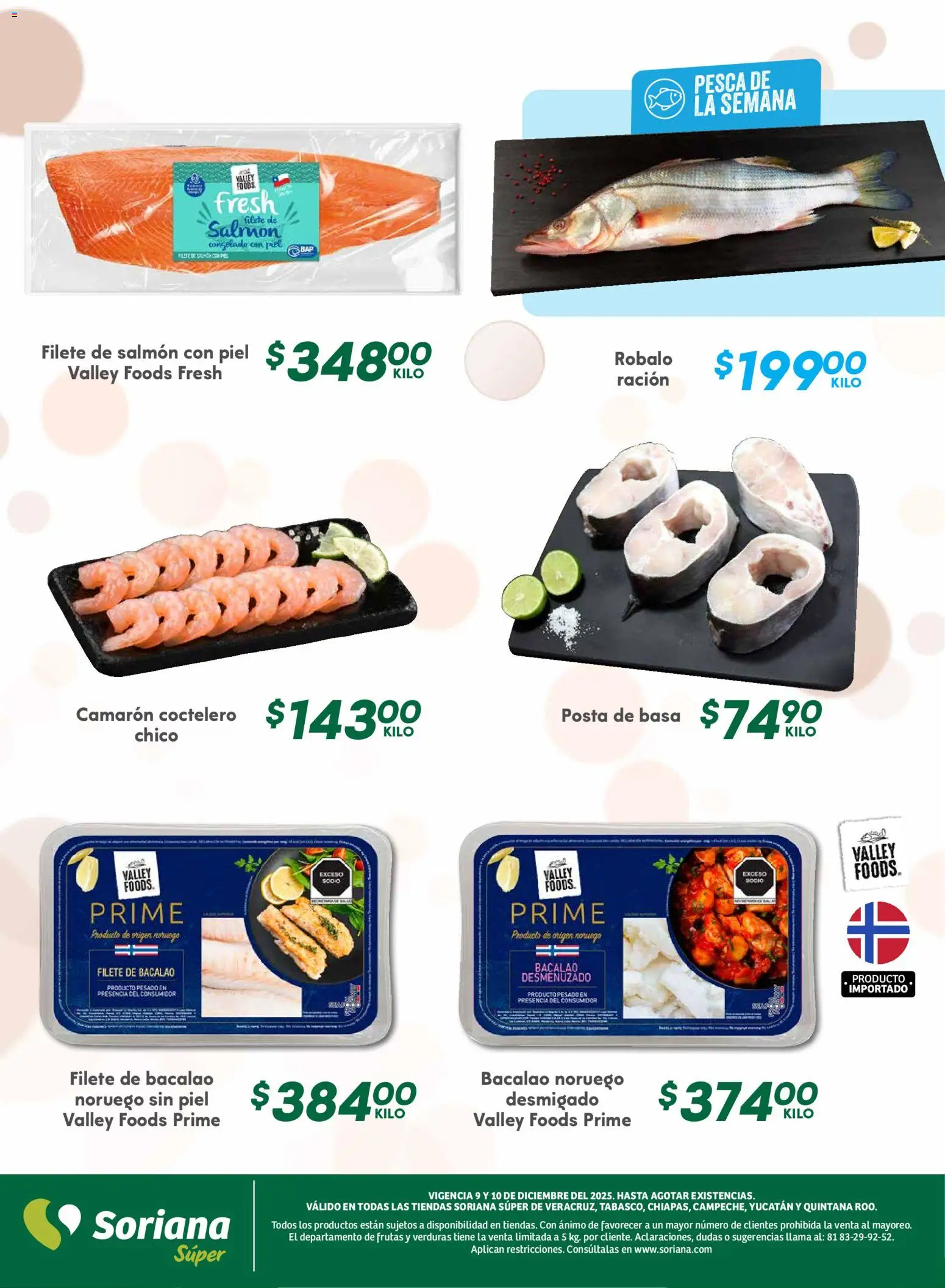 Nuevas ofertas de Soriana válidas en toda la República Mexicana desde el 09.12.2025. ¡Encuentra las mejores ofertas en Soriana - Martes y Miércoles del Campo Súper: Ver, Tab, Chis, Camp, Yuc y Q. Roo! | Página: 5