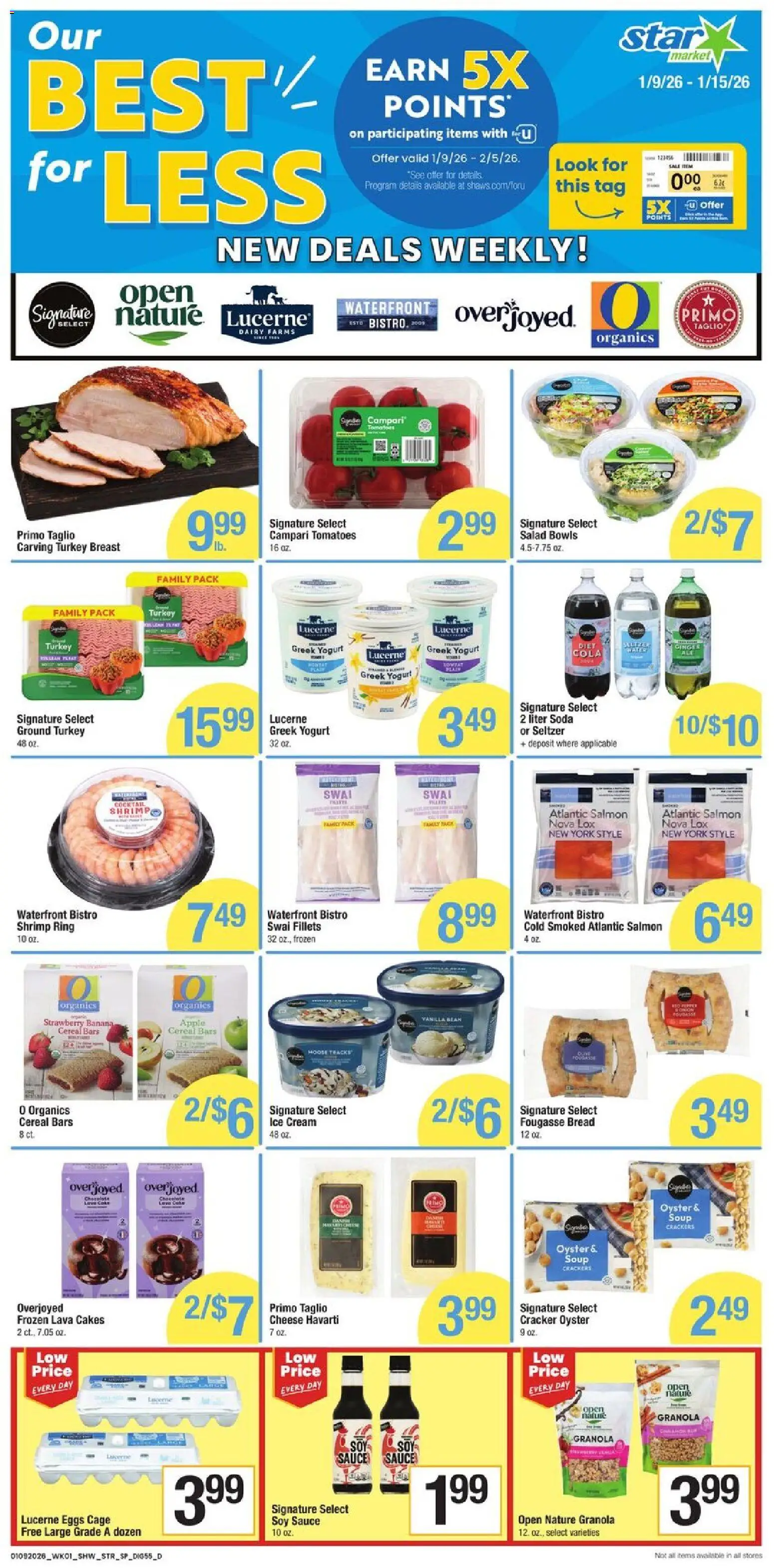 Star Market Weekly Ad - valid from 09.01.2026 | Page: 5 | Products: Ring, Cheese, Yogurt, Sauce
