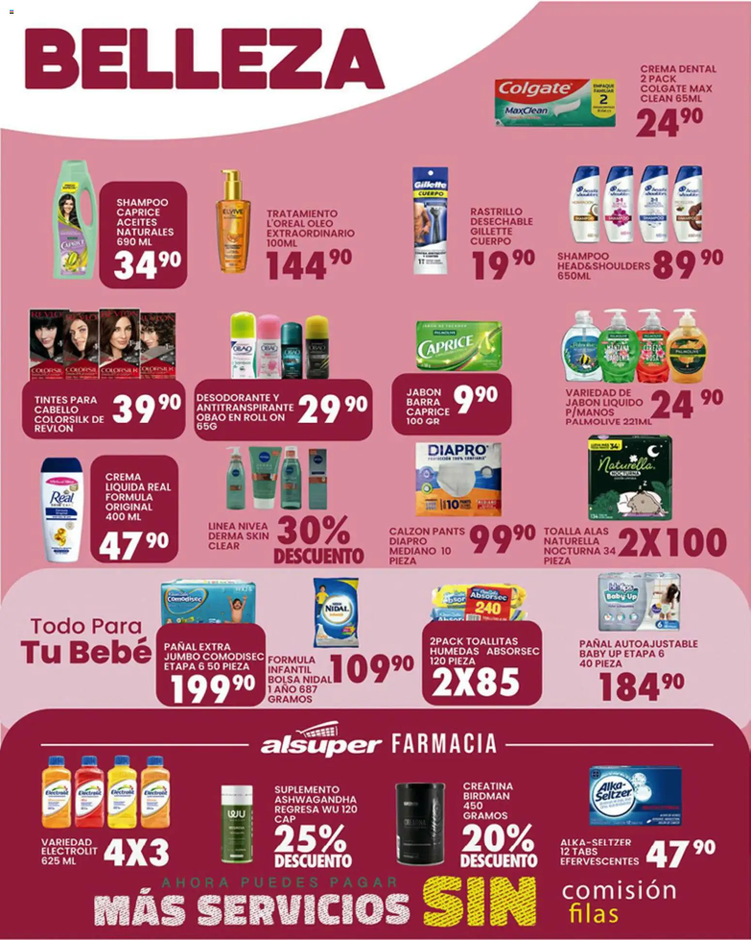 Nuevas ofertas de Alsuper válidas en toda la República Mexicana desde el 27.03.2026. ¡Encuentra las mejores ofertas en Alsuper folleto! | Página: 4 | Productos: Calzón, Jabón líquido, Toallitas húmedas, Jabón