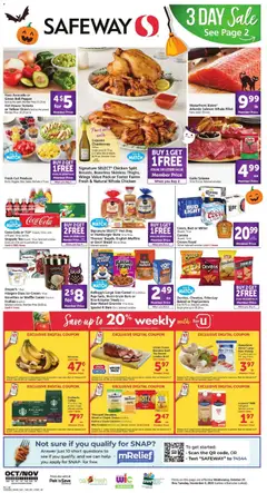 Preview of Safeway weekly ads valid from 29.10.2025