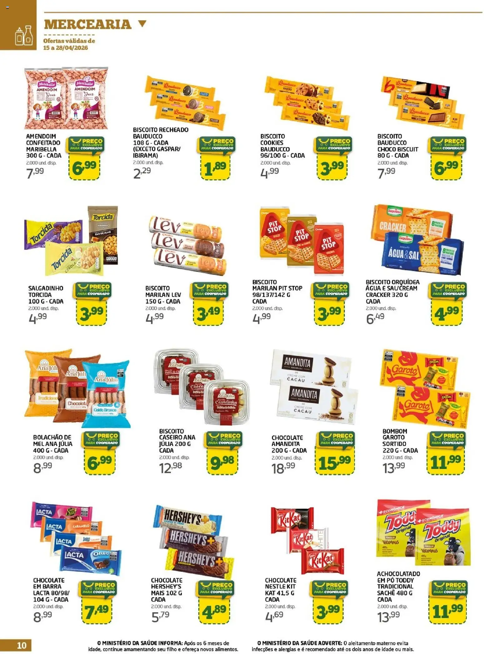 Cooper Folheto - válido de 15.04.2026 | Página: 10 | Produtos: Amendoim, Cebola, Chocolate, Mel