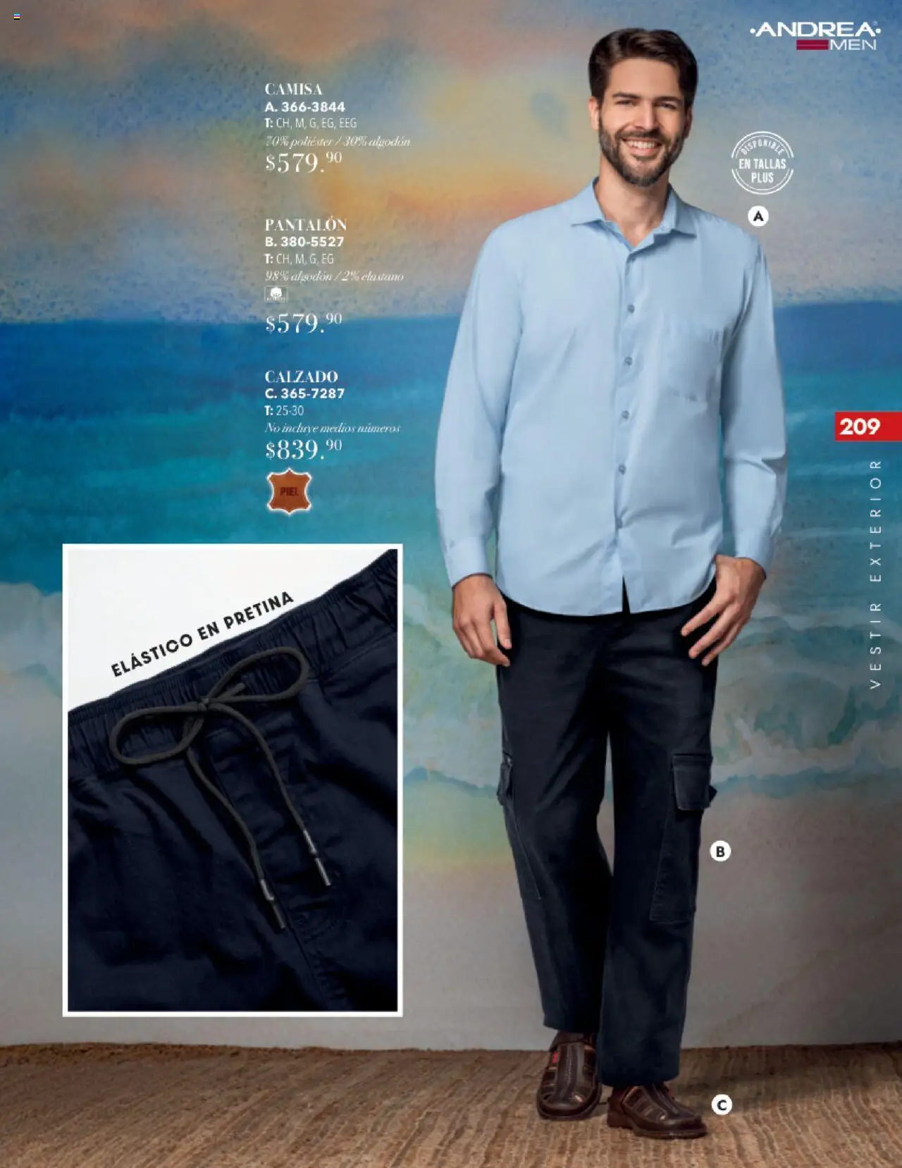 Nuevas ofertas de Andrea válidas en toda la República Mexicana desde el 17.08.2025. ¡Encuentra las mejores ofertas en Andrea - Catálogo Tropical Otoño / Invierno! | Página: 209 | Productos: Camisa, Algodón