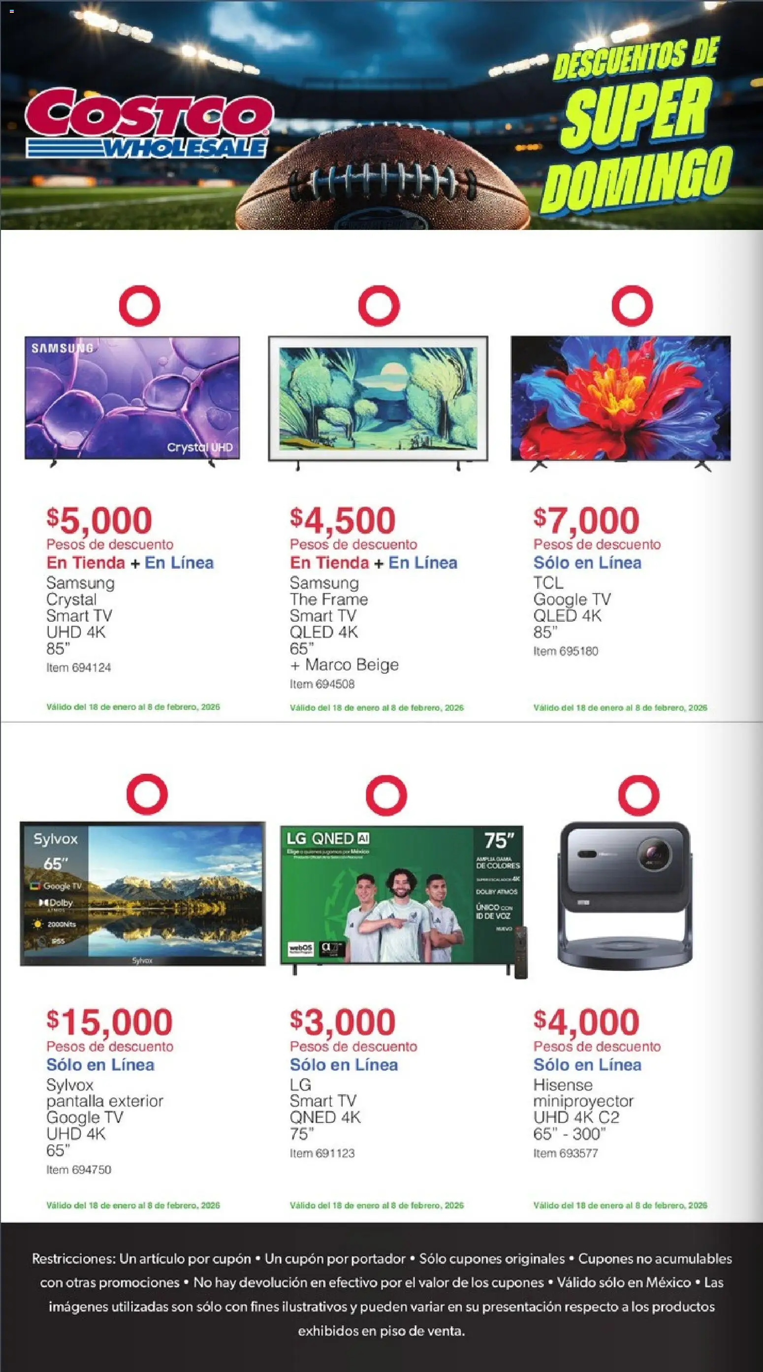 Nuevas ofertas de Costco válidas en toda la República Mexicana desde el 18.01.2026. ¡Encuentra las mejores ofertas en Costco catálogo Super Domingo 2026! | Página: 2