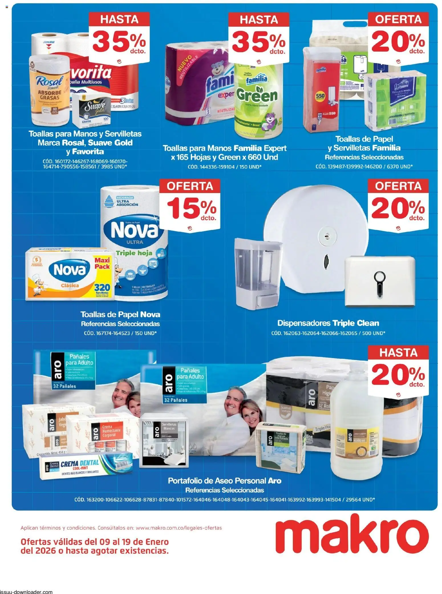 Makro revista - valida desde el 09.01.2026 | Página: 10 | Productos: Crema, Servilletas, Toallas, Pañales