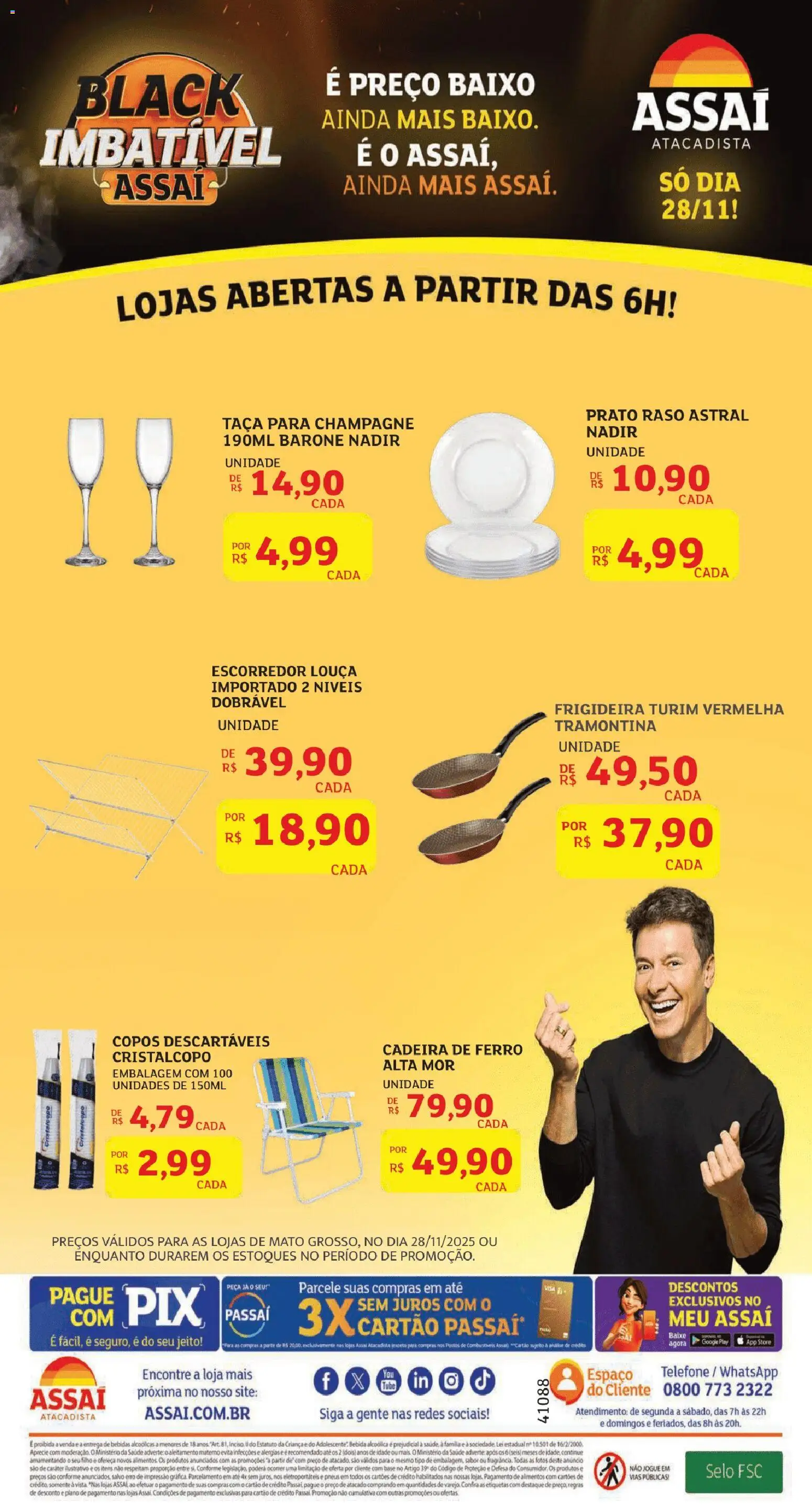 Assaí Atacadista Folheto - válido de 28.11.2025 | Página: 1 | Produtos: Ferro, Cadeira, Base, Telefone