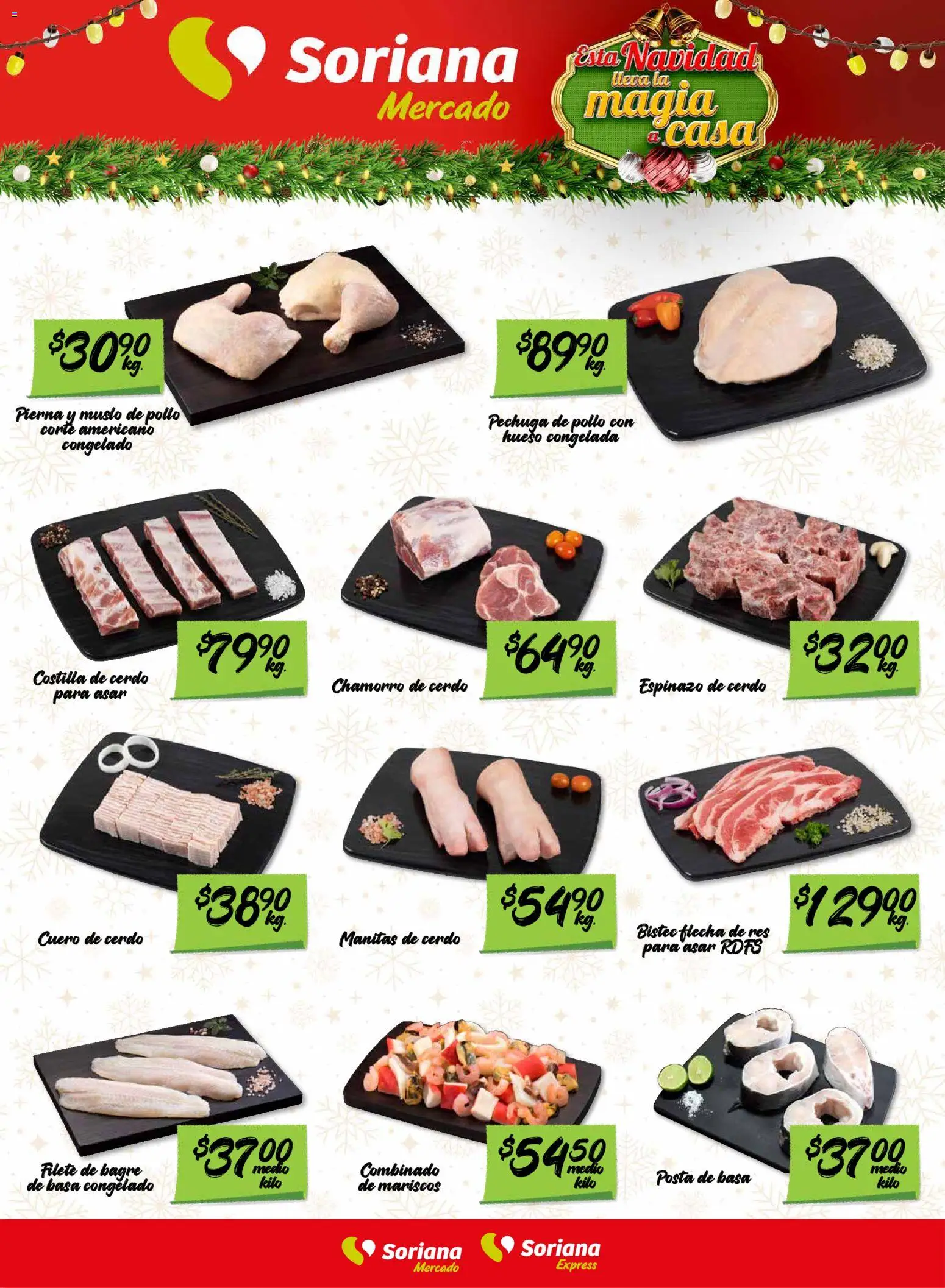 Nuevas ofertas de Soriana válidas en toda la República Mexicana desde el 04.12.2025. ¡Encuentra las mejores ofertas en Soriana - Fin de Semana Mercado: BCS, Son y Sin! | Página: 6 | Productos: Pollo, Cerdo, Res