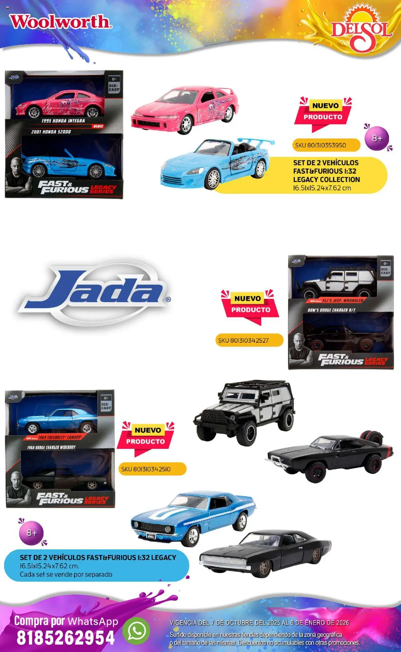 Nuevas ofertas de Del Sol y Woolworth válidas en toda la República Mexicana desde el 07.10.2025. ¡Encuentra las mejores ofertas en Del Sol y Woolworth - Catálogo Castillo Del Juguete! | Página: 155