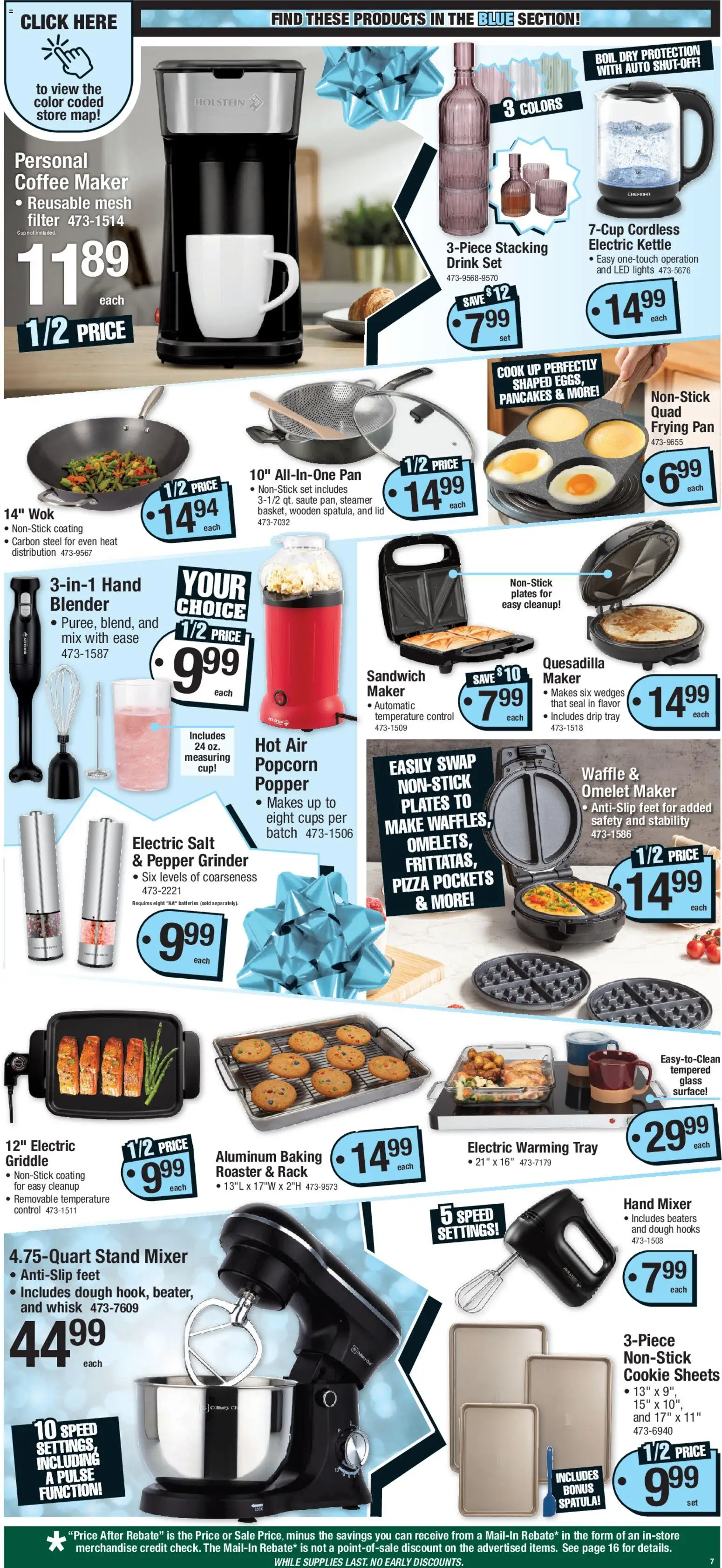 Menards - Sale B and I - valid from 28.11.2025 | Page: 7 | Products: Pan, Griddle, Coffee, Mixer