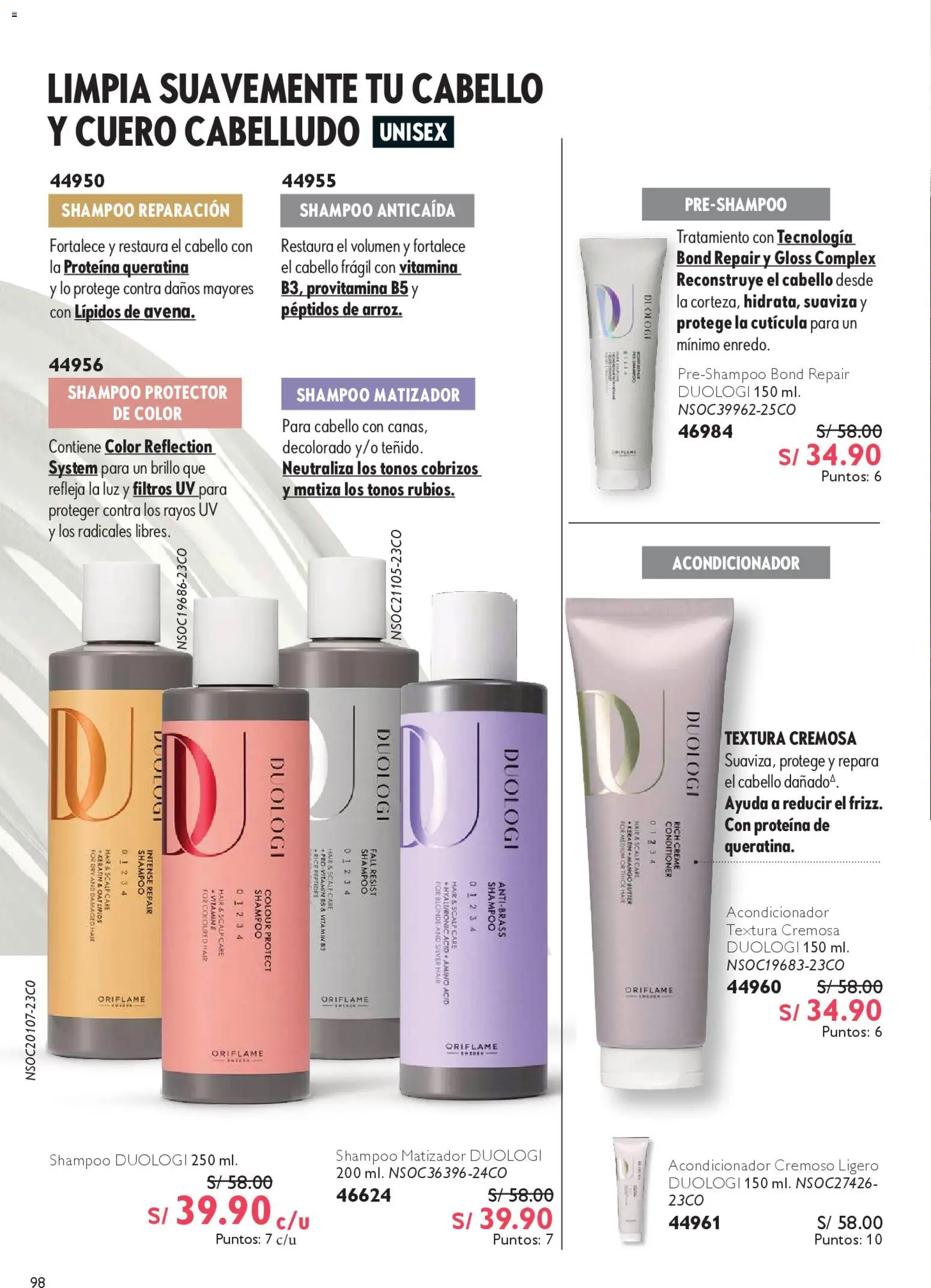 Catálogo Oriflame válido desde 27.12.2025 | Página: 98 | Productos: Shampoo, Acondicionador
