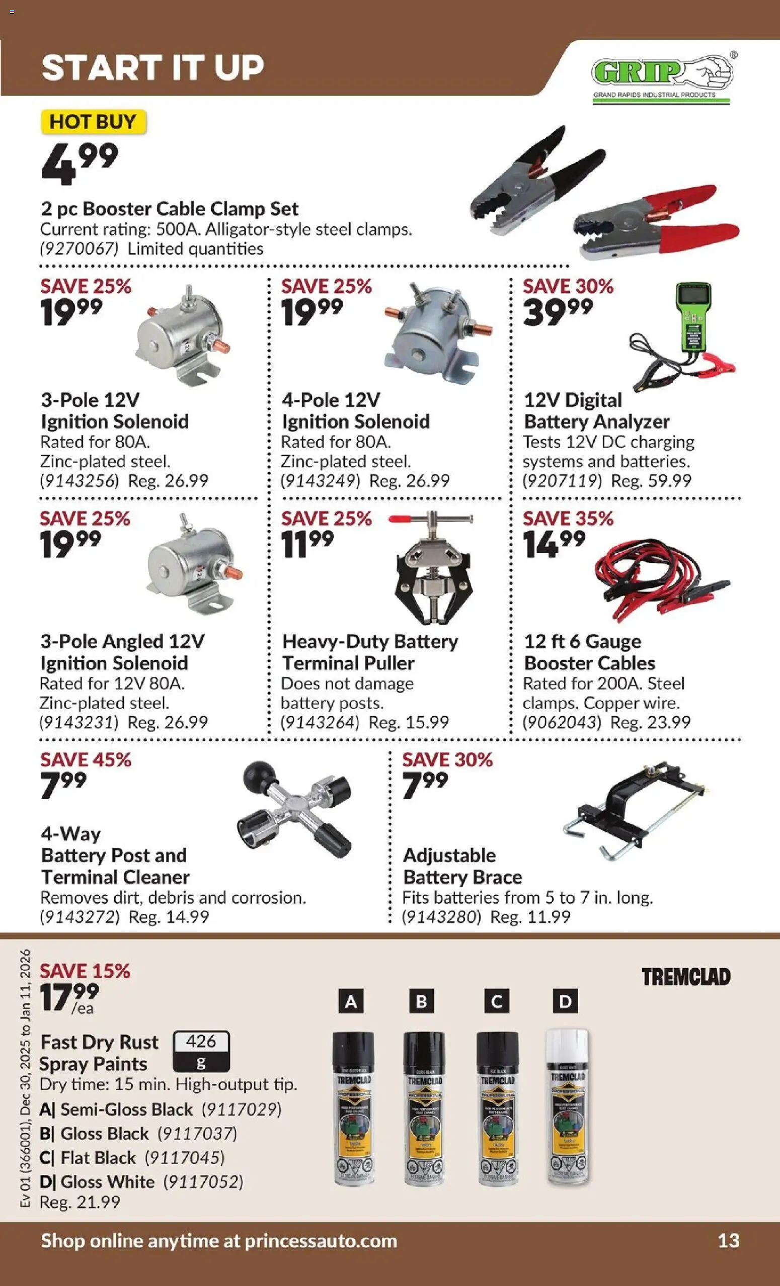 Princess Auto flyer valid from 30.12.2025 | Page: 18 | Products: PC, Cable, Battery