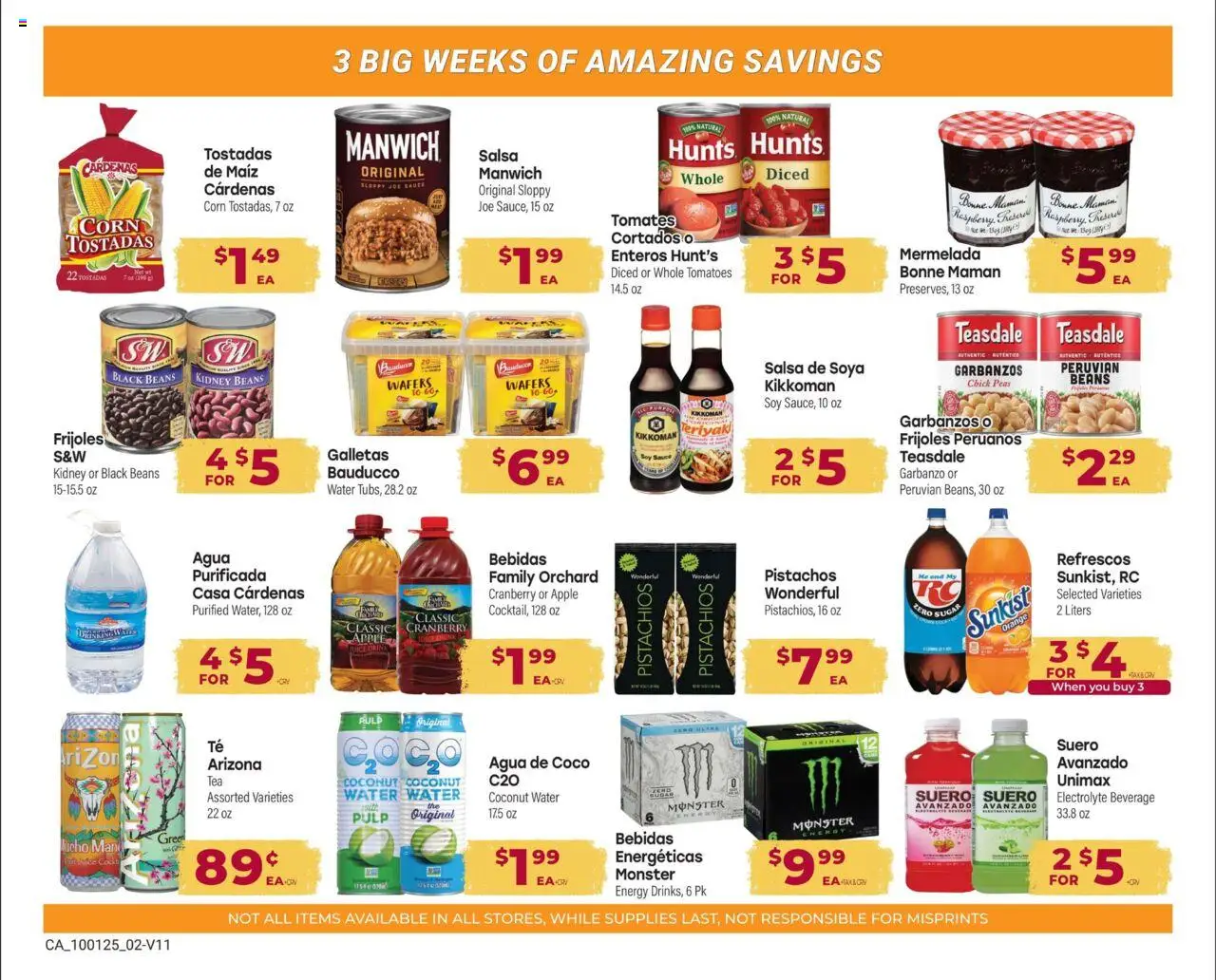 Cardenas Monthly Ad - valid from 02.10.2025 | Page: 2 | Products: Juice, Water, Sauce, Raspberry