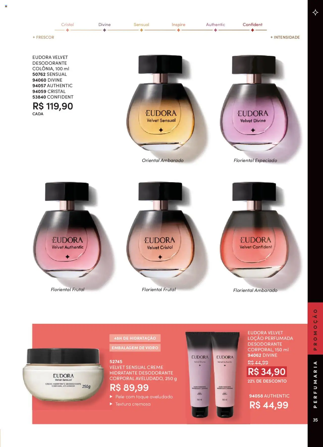 Eudora Folheto - válido de 07.10.2025 | Página: 35 | Produtos: Desodorante, Creme