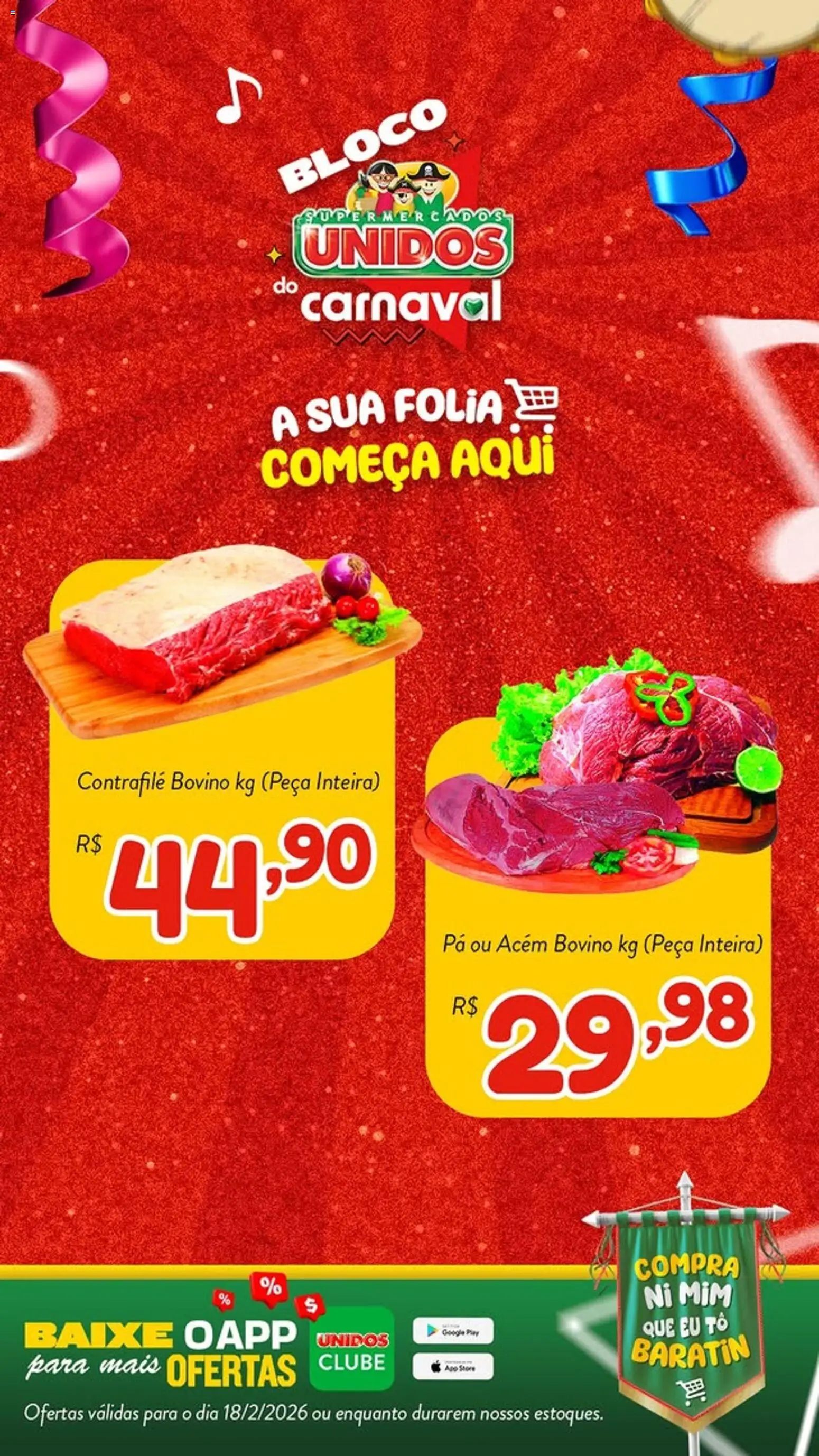 Supermercados Unidos Folheto - válido de 18.02.2026 | Página: 4 | Produtos: Acém, Pá