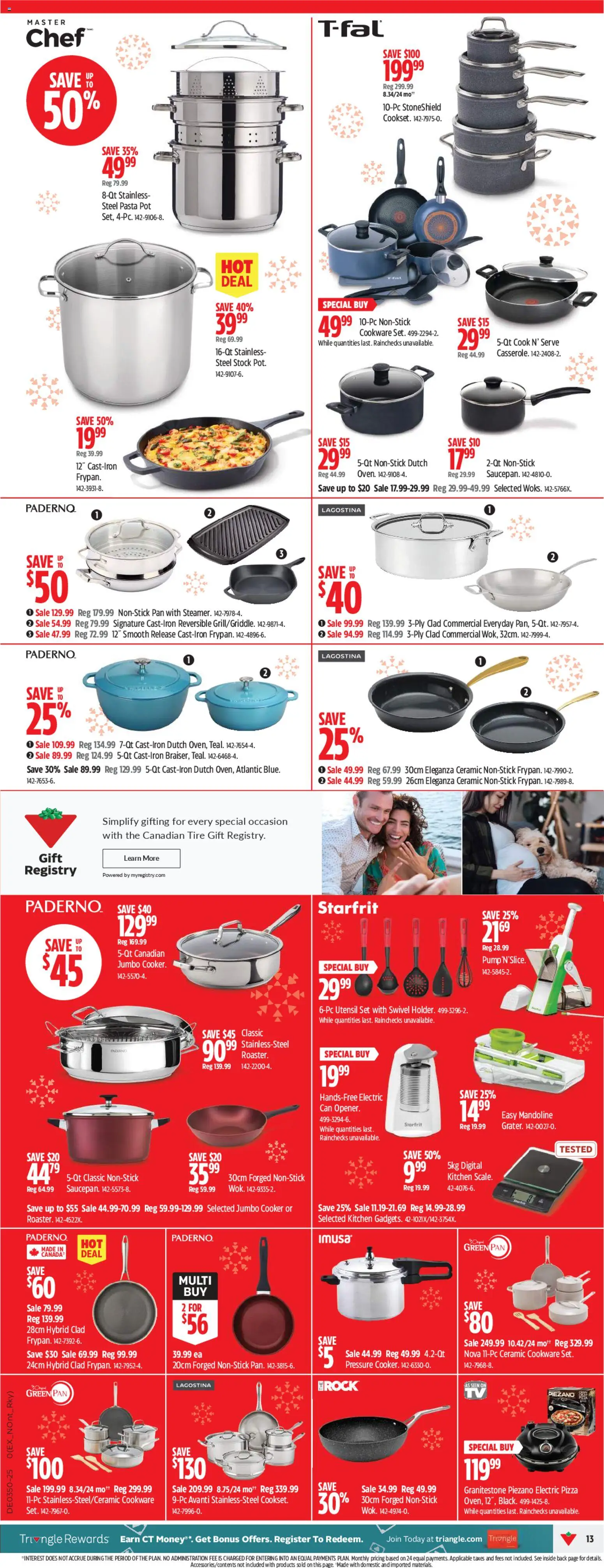 Canadian Tire flyer valid from 04.12.2025 | Page: 15 | Products: Pasta, Cooker, Pizza