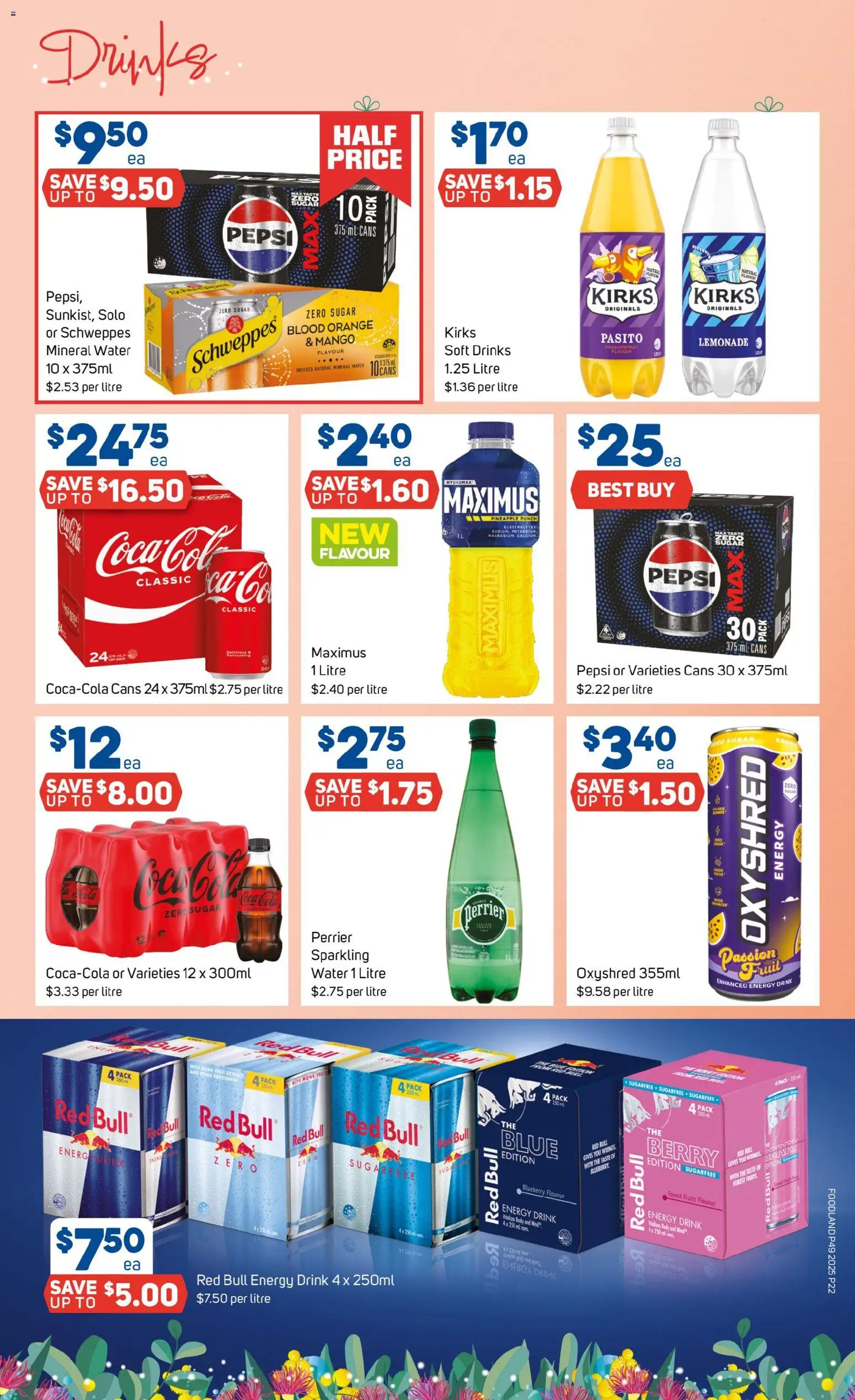 Foodland catalogue - valid from 03.12.2025 | Page: 22 | Products: Pineapple, Water, Sugar, Soft drinks