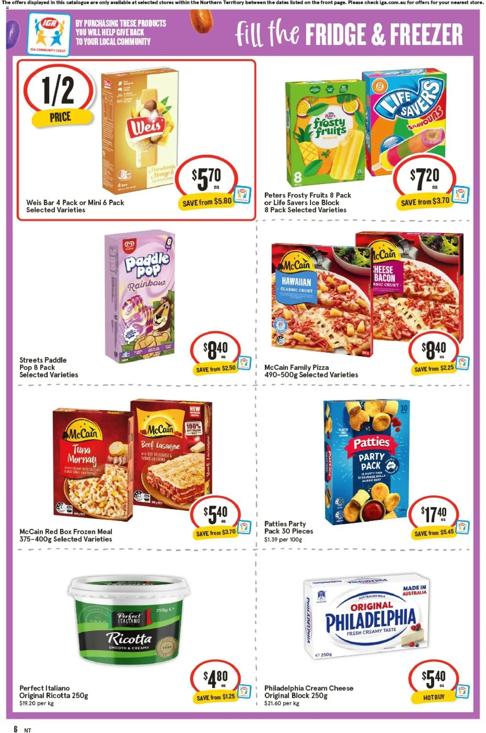 IGA catalogue - valid from 01.04.2026 | Page: 6 | Products: Box, Cheese, Tuna, Fridge