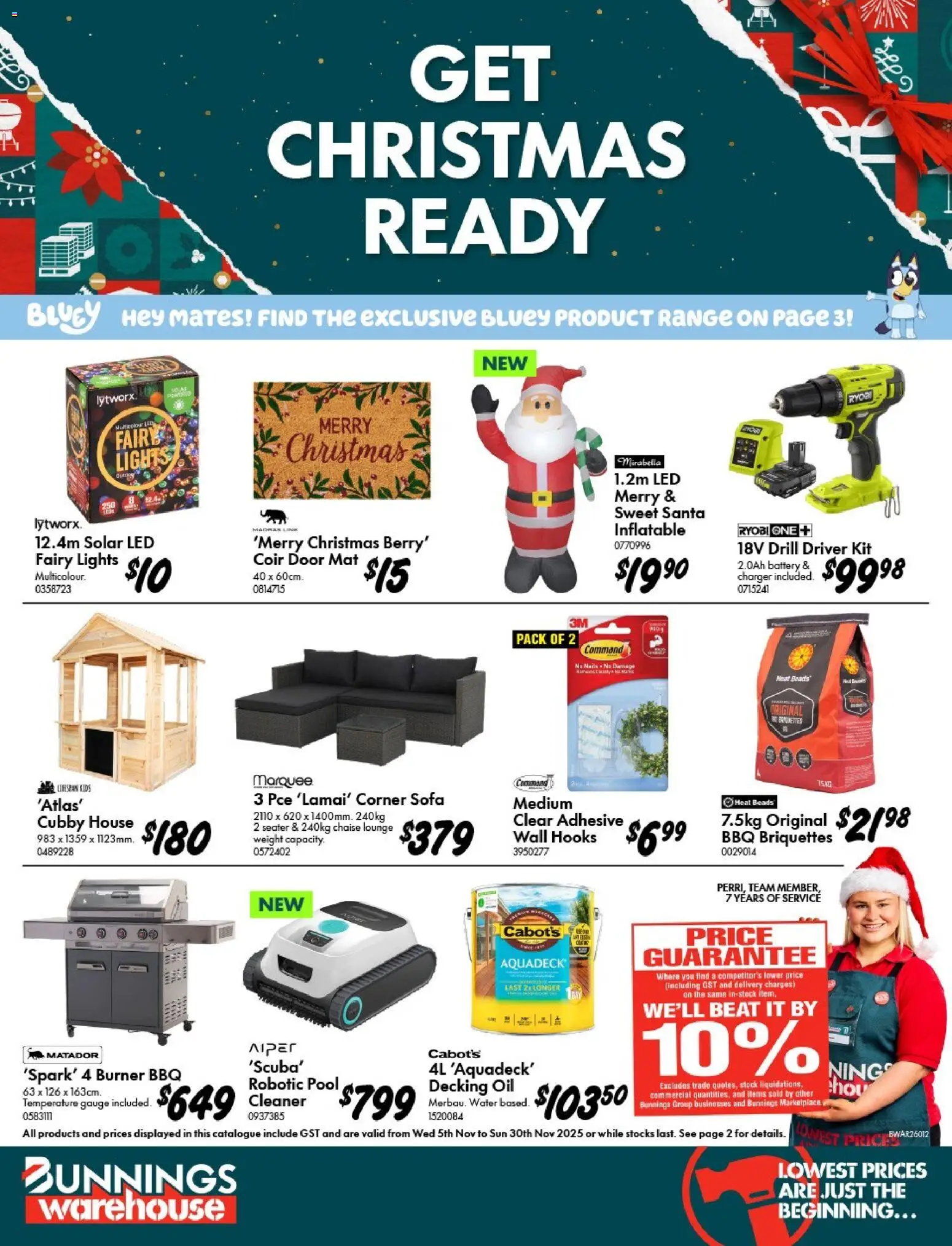 Bunnings Warehouse catalogue - valid from 05.11.2025 | Page: 1 | Products: Sofa, Door, Water, Weight