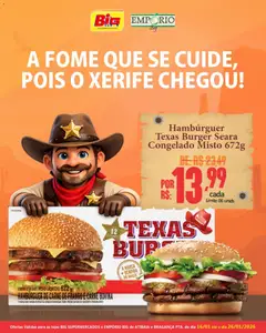 Big Supermercados - Ofertas Hambúrguer Texas Burger Seara - Pré-Visualização do folheto da loja Big Supermercados, válido de 16.01.2026