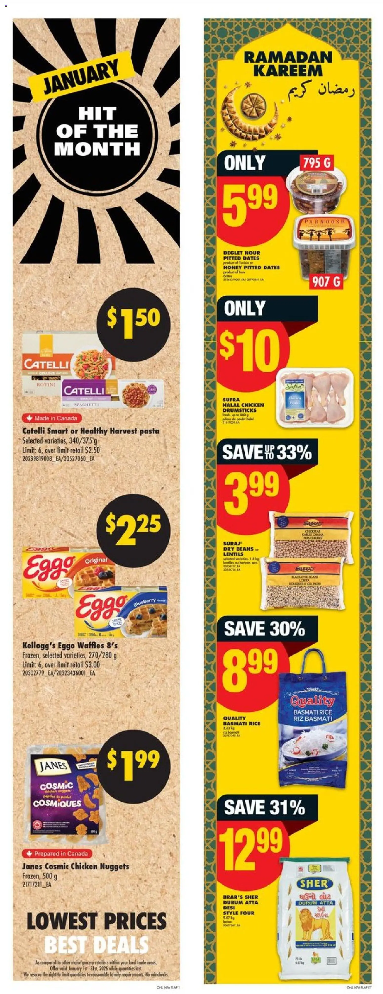 No Frills flyer valid from 29.01.2026 | Page: 13 | Products: Rice, Pasta, Chicken