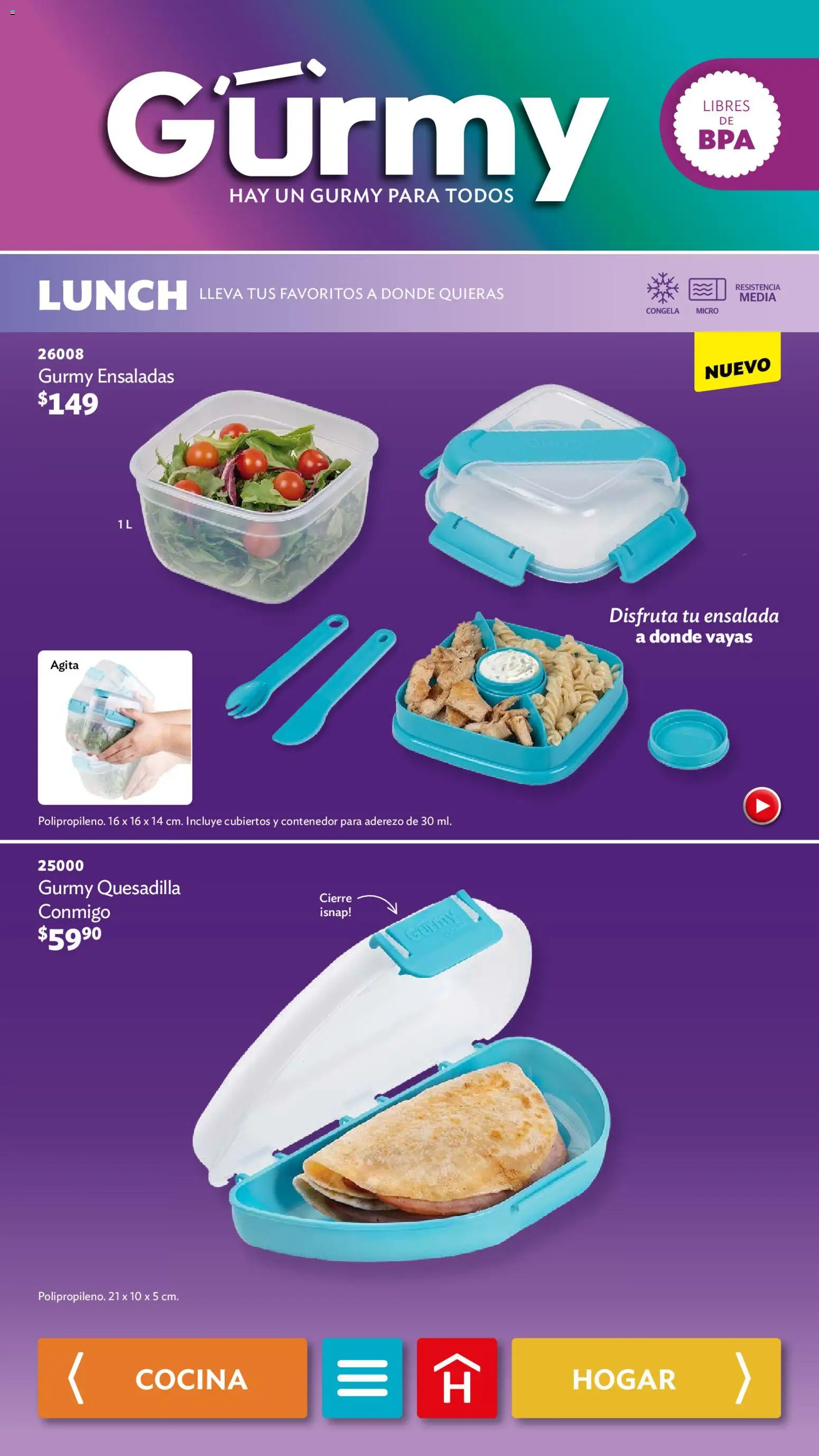 Nuevas ofertas de Betterware válidas en toda la República Mexicana desde el 05.01.2026. ¡Encuentra las mejores ofertas en Betterware campaña 1 2026! | Página: 56 | Productos: Aderezo, Ensalada, Cocina, Contenedor