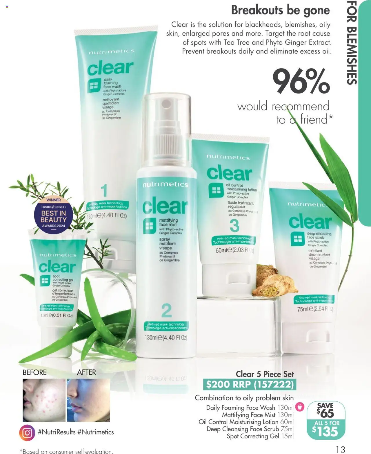 Nutrimetics catalogue - valid from 01.07.2025 | Page: 13 | Products: Ginger, Scrub, Tea, Face wash