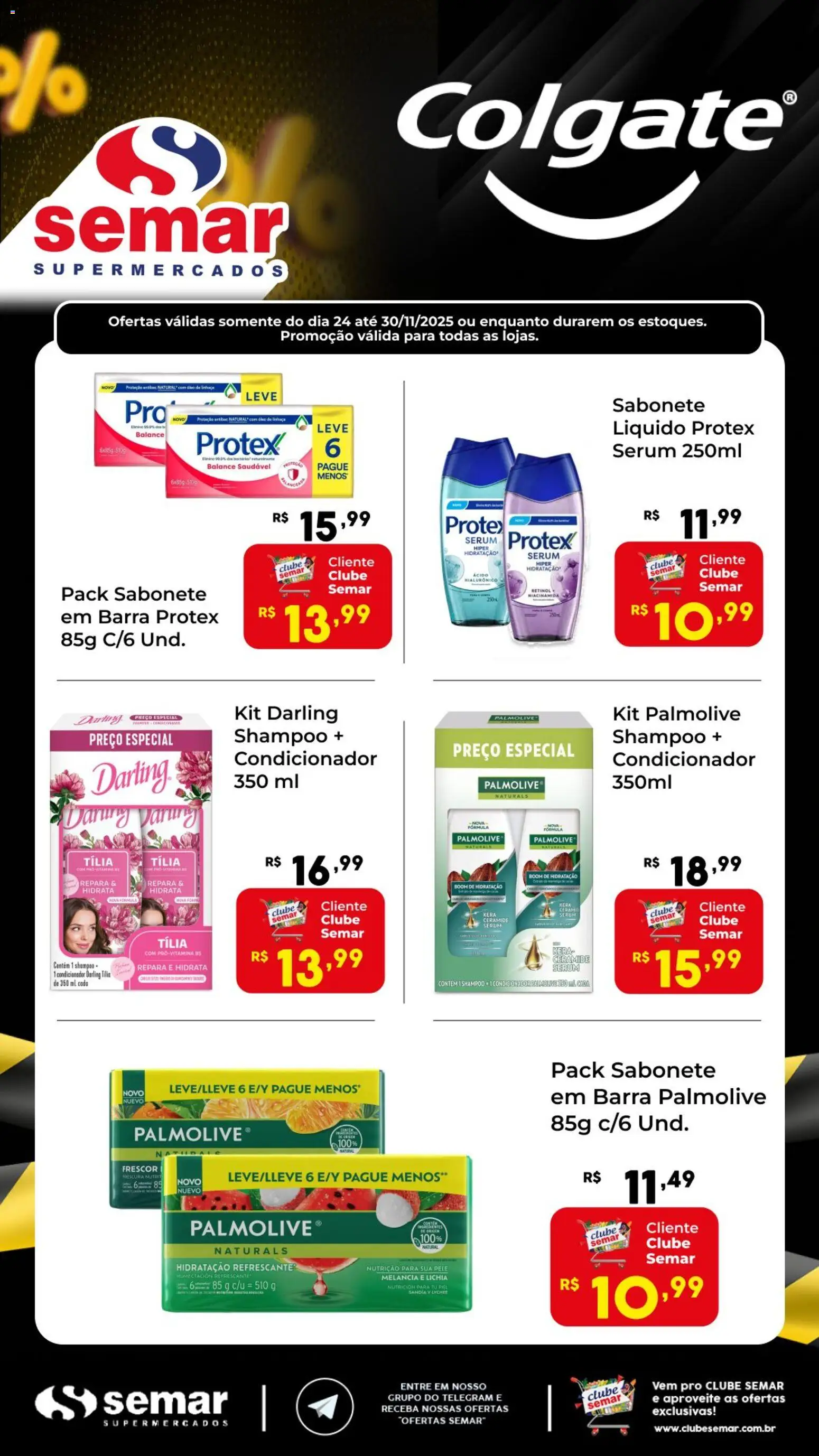 Semar Supermercado Folheto - válido de 24.11.2025 | Página: 1 | Produtos: Shampoo, Melancia, Lichia, Sabonete