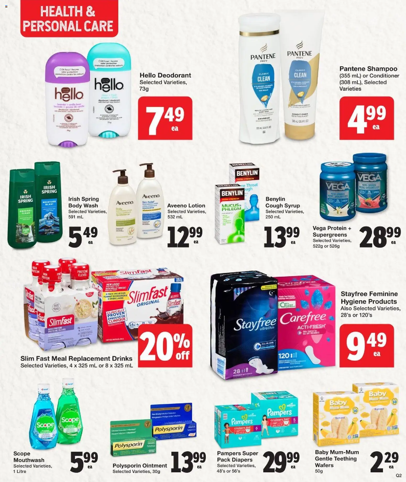 Quality Foods flyer valid from 22.01.2026 | Page: 13 | Products: Shampoo, Conditioner, Body wash, Mouthwash