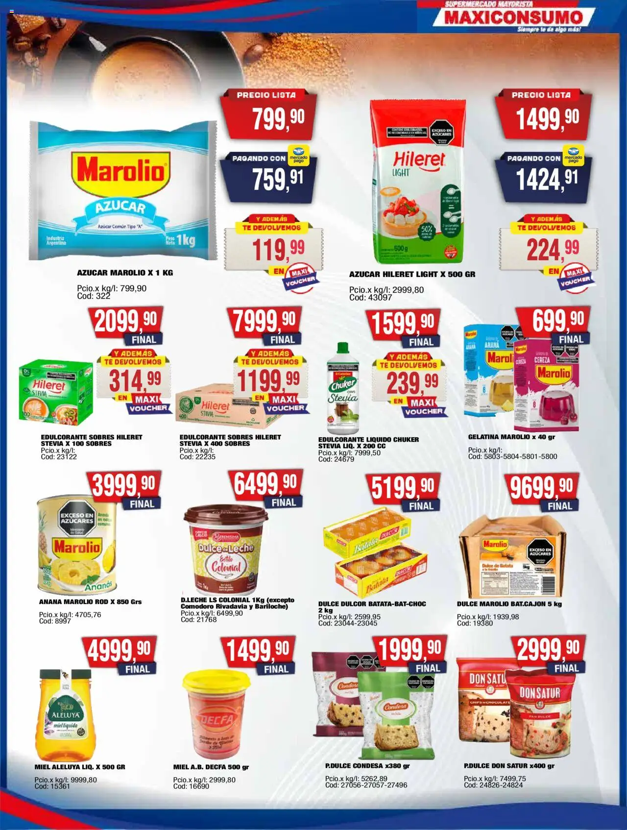 Maxiconsumo ofertas │ válido desde el 13.10.2025 | Página: 7 | Productos: Batata, Azucar, Chocolate, Té