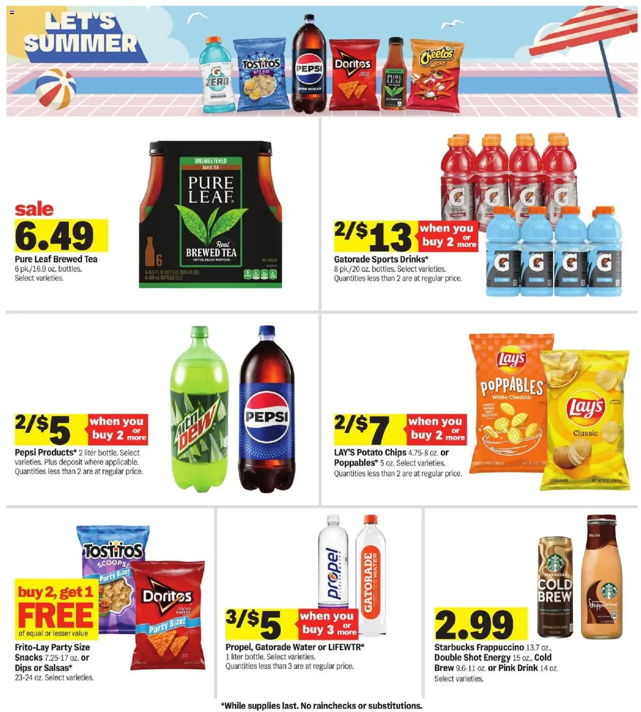 Meijer Weekly Ad - MI - valid from 06.07.2025 | Page: 39 | Products: Tea, Chips, Water