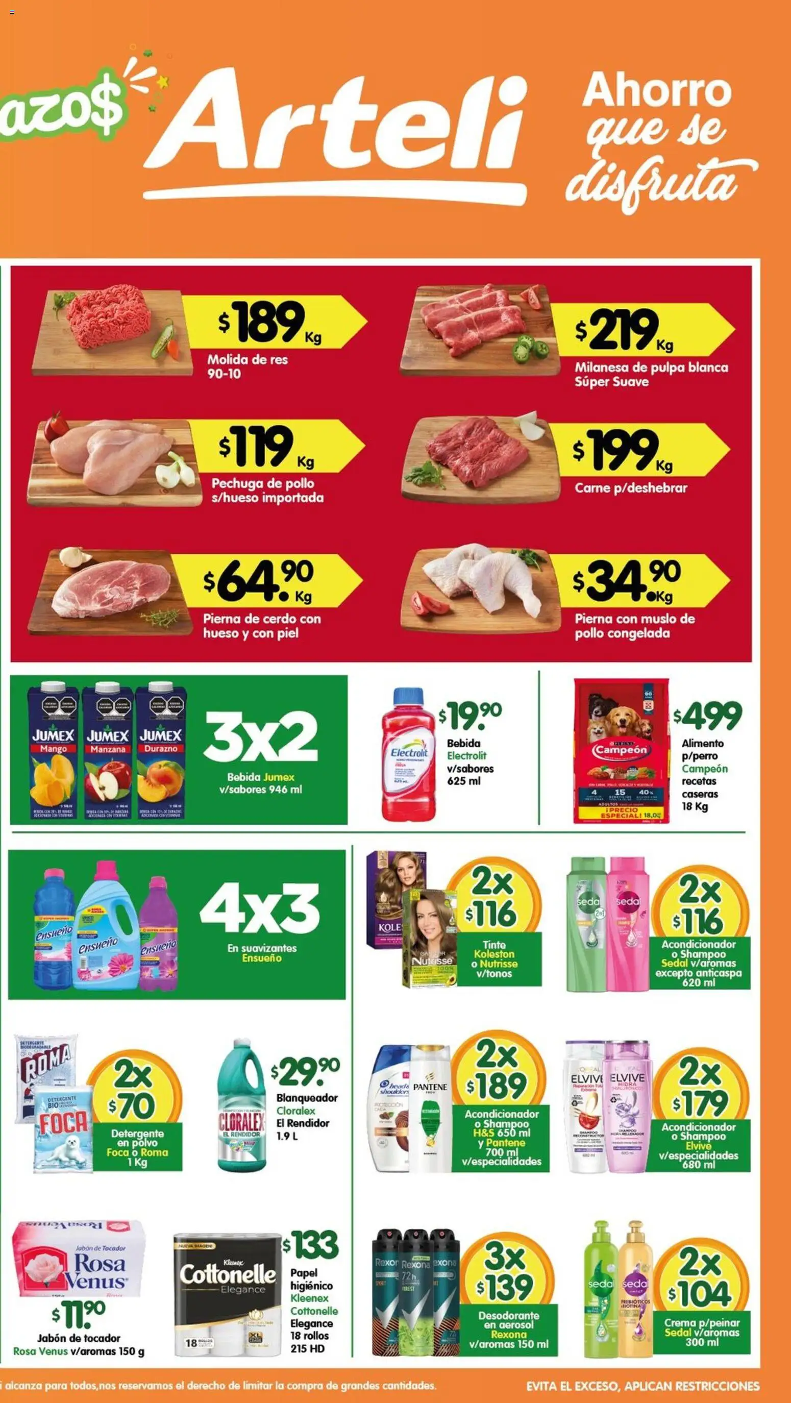Nuevas ofertas de Arteli válidas en toda la República Mexicana desde el 30.01.2026. ¡Encuentra las mejores ofertas en Arteli folleto Tuxpan! | Página: 2 | Productos: Desodorante, Pollo, Detergente, Jabón