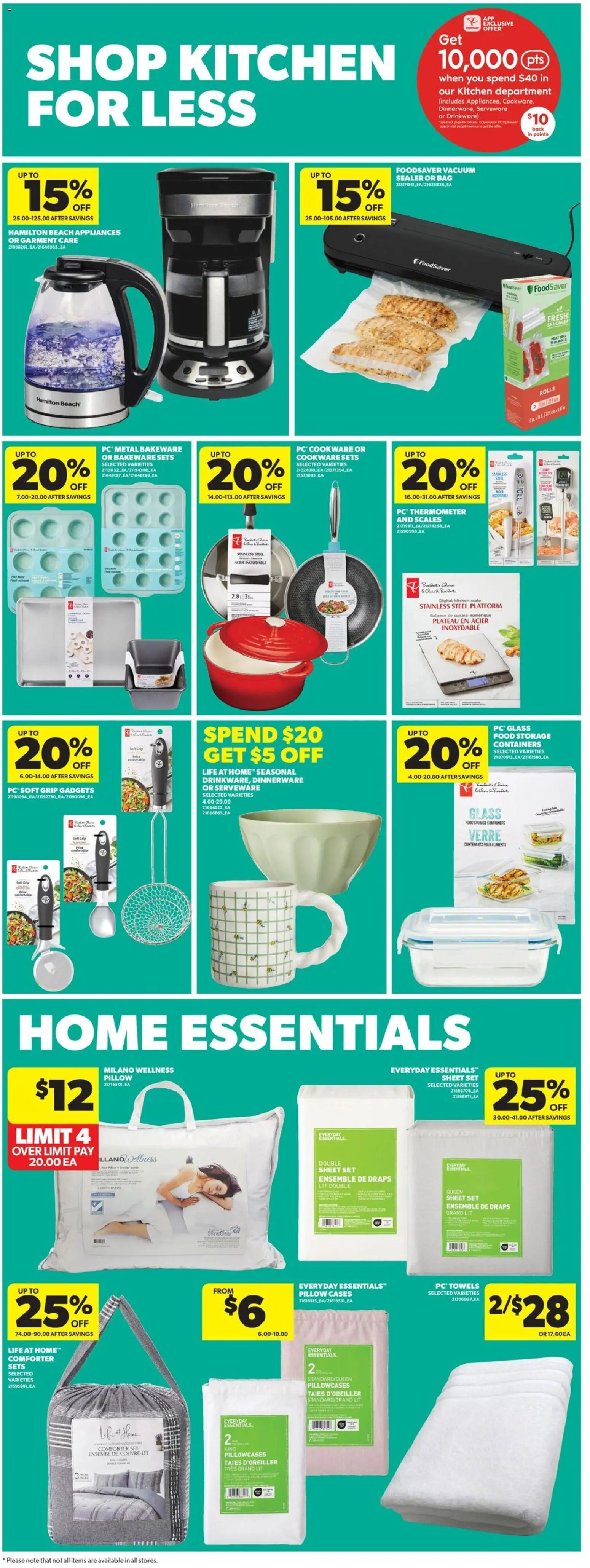 Real Canadian Superstore flyer valid from 12.02.2026 | Page: 30 | Products: PC, Bag, Thermometer, Pillow