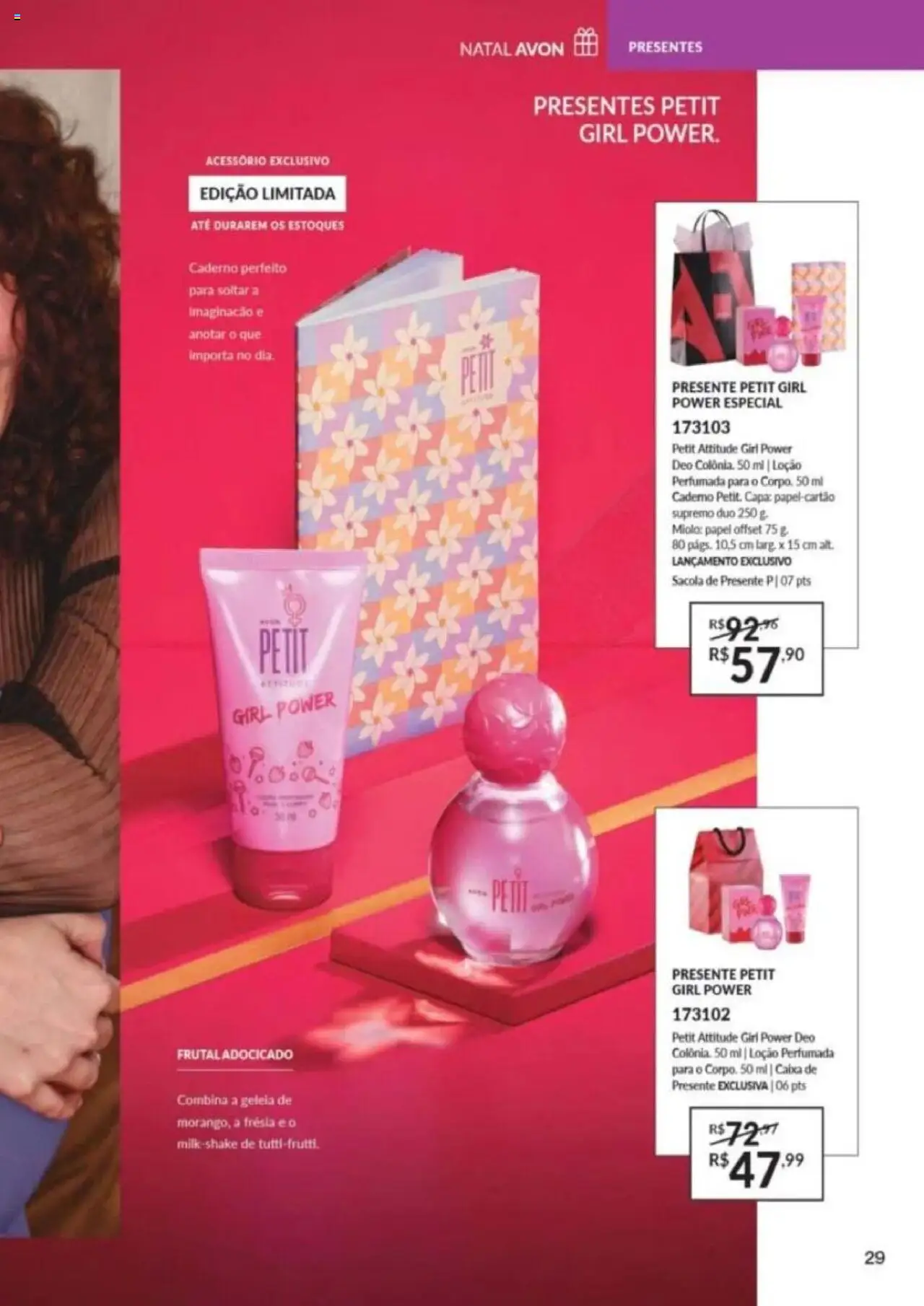 Avon Folheto - válido de 26.09.2025 | Página: 29 | Produtos: Caixa, Milkshake, Geleia, Caderno