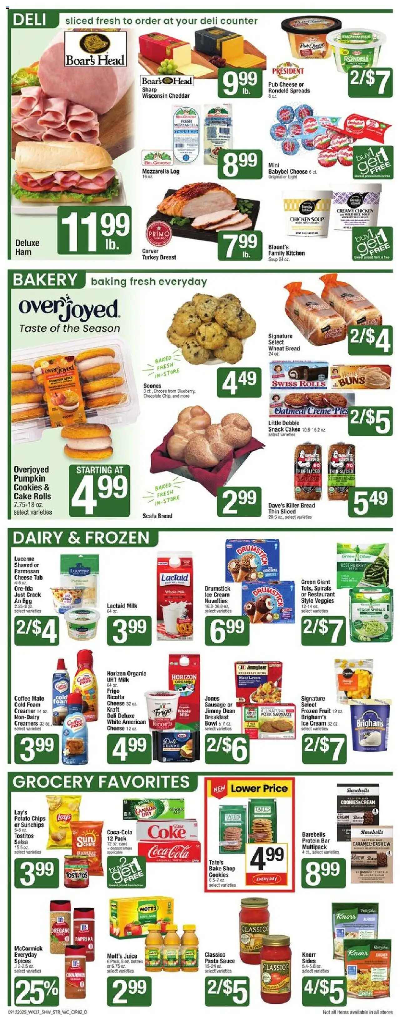Star Market Weekly Ad - valid from 12.09.2025 | Page: 2 | Products: Milk, Juice, Chips, Cookies