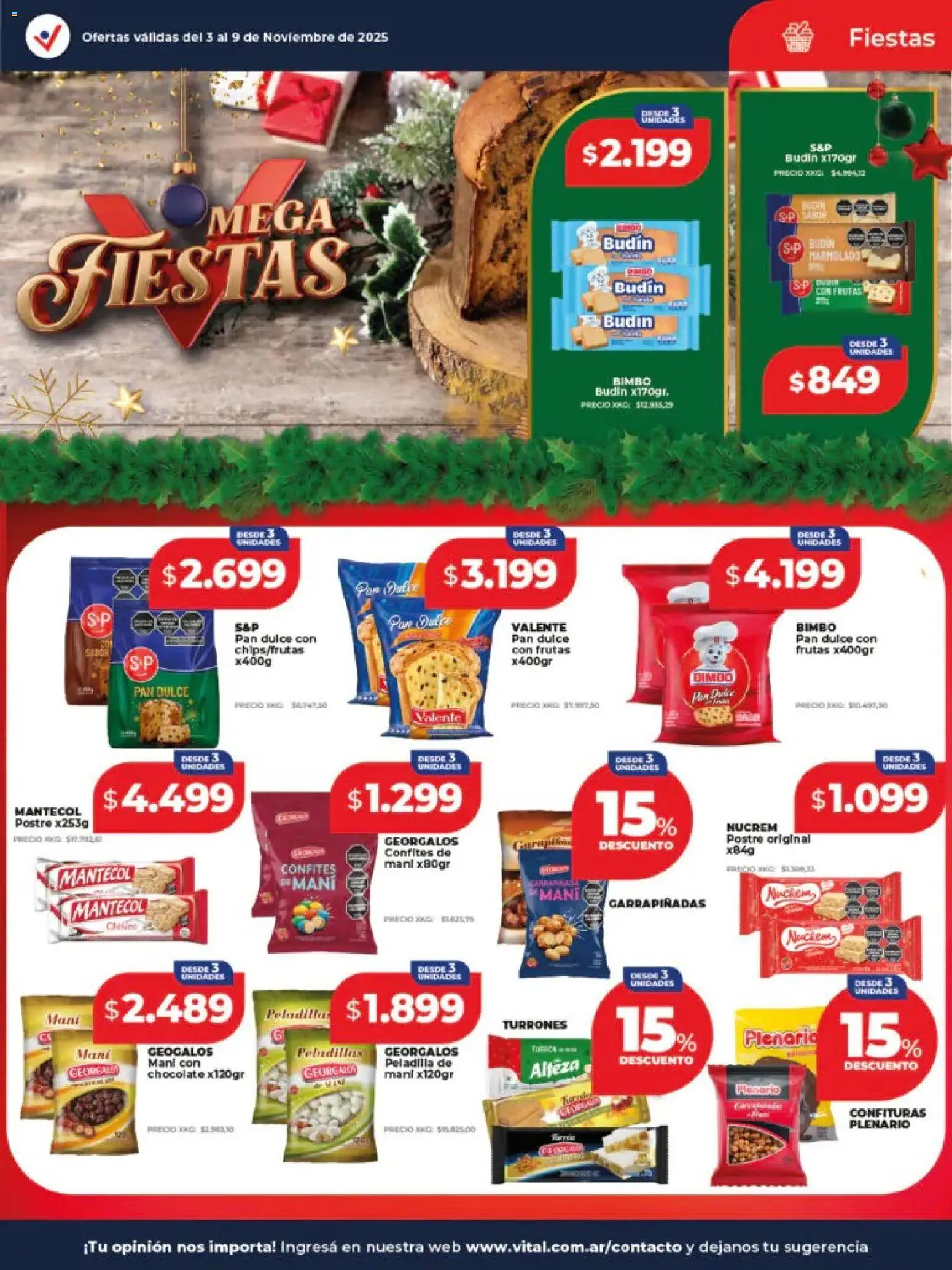 Vital - Ofertas - Posadas │ válido desde el 03.11.2025 | Página: 14 | Productos: Budín, Mani, Pan, Chocolate