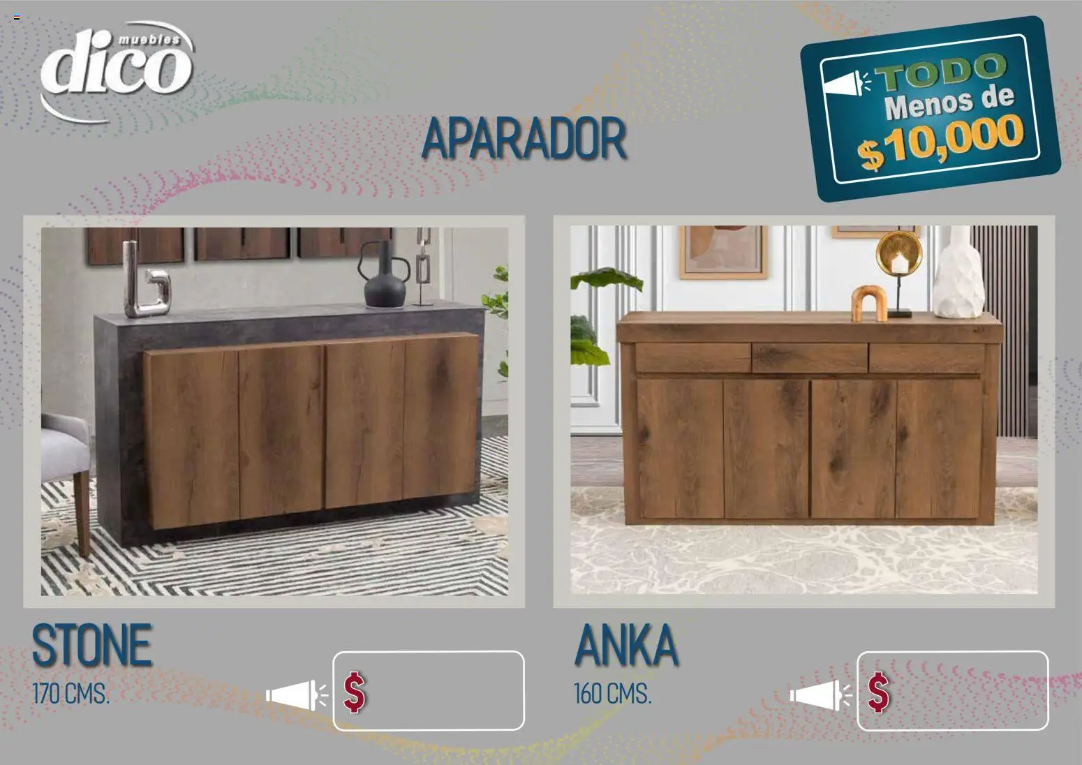 Nuevas ofertas de Muebles Dico válidas en toda la República Mexicana desde el 09.04.2026. ¡Encuentra las mejores ofertas en Muebles Dico catálogo Todo menos de 10000 Pacifico! | Página: 31 | Productos: Aparador